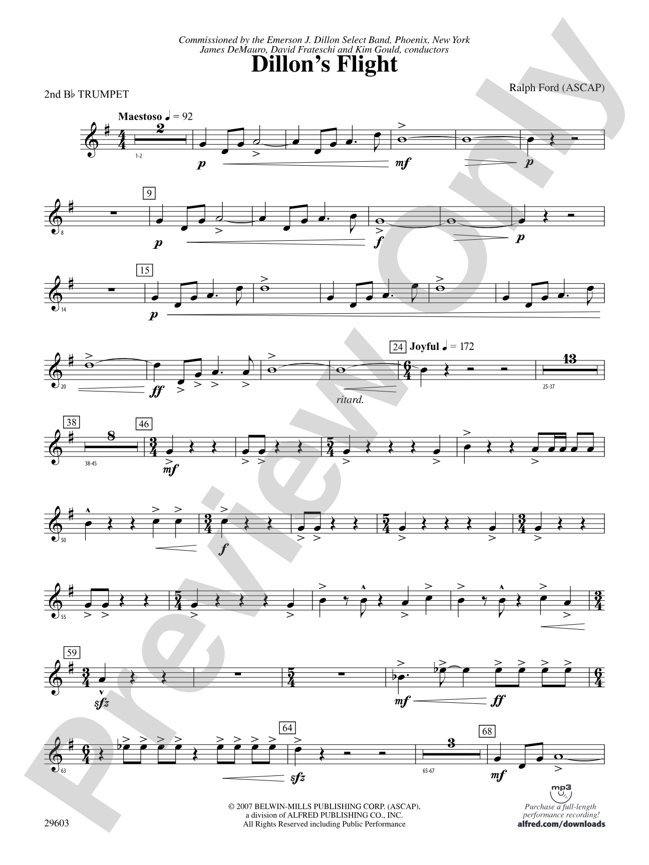 Dillon's Flight: 2nd B-flat Trumpet