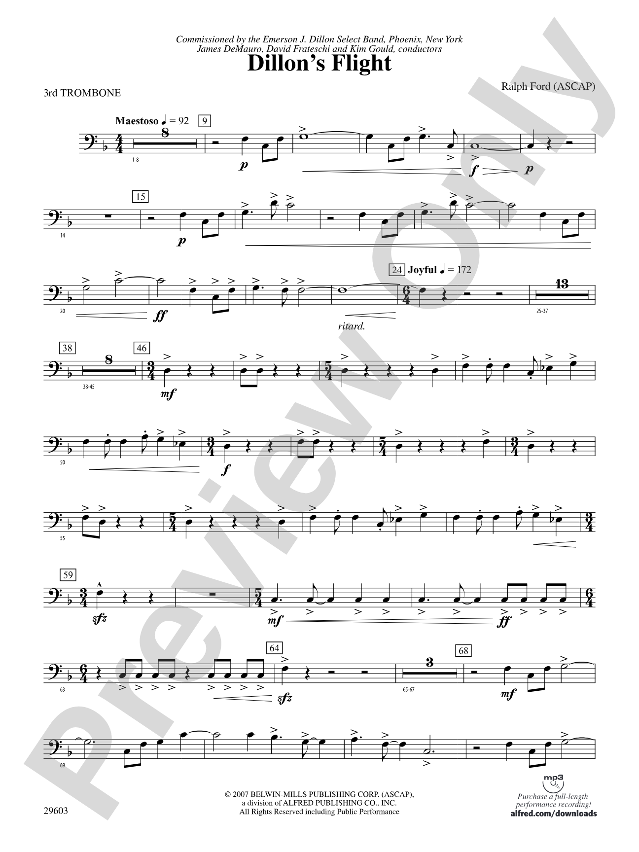 Dillon's Flight: 3rd Trombone