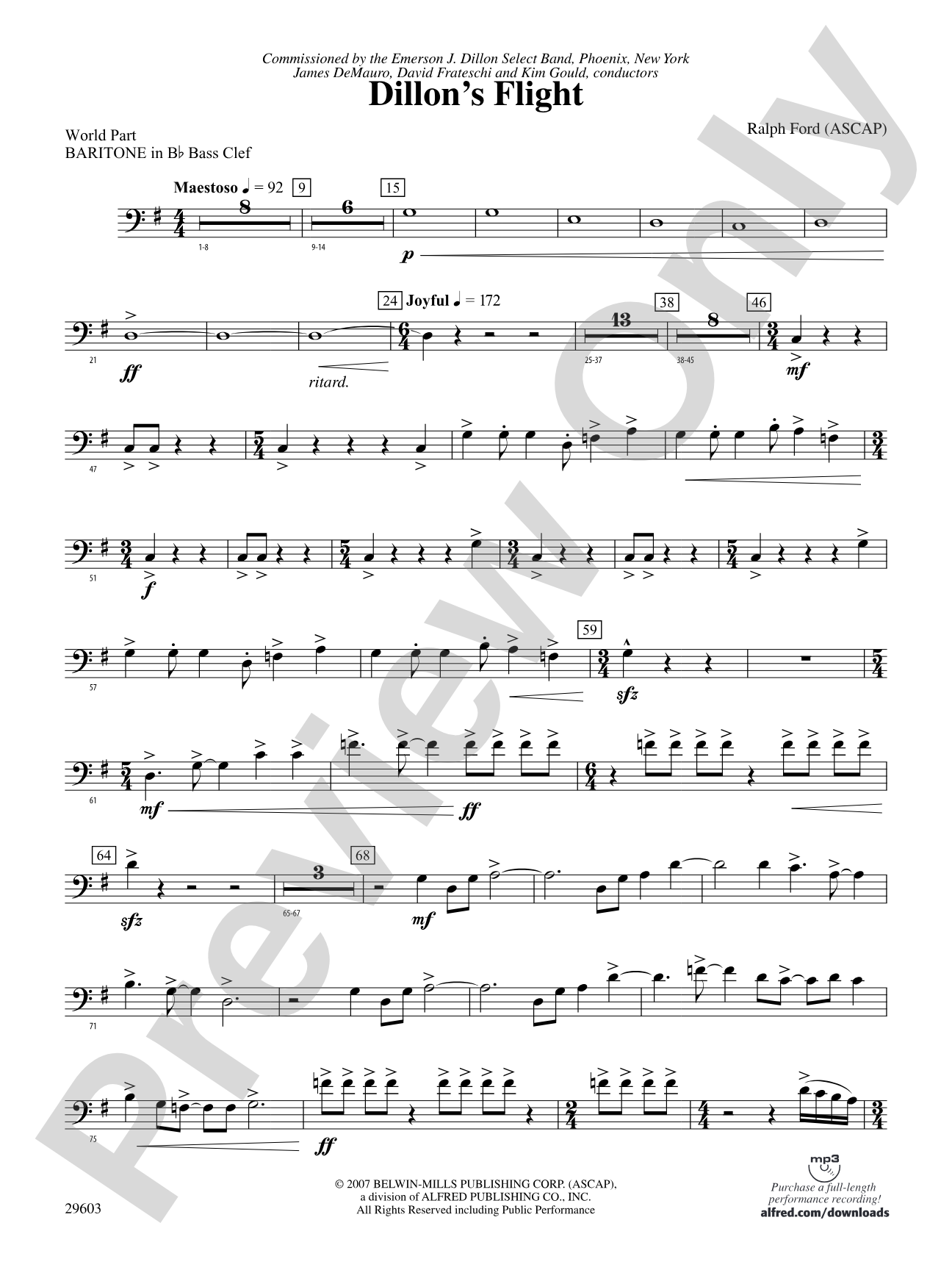 Dillon's Flight: (wp) B-flat Baritone B.C.