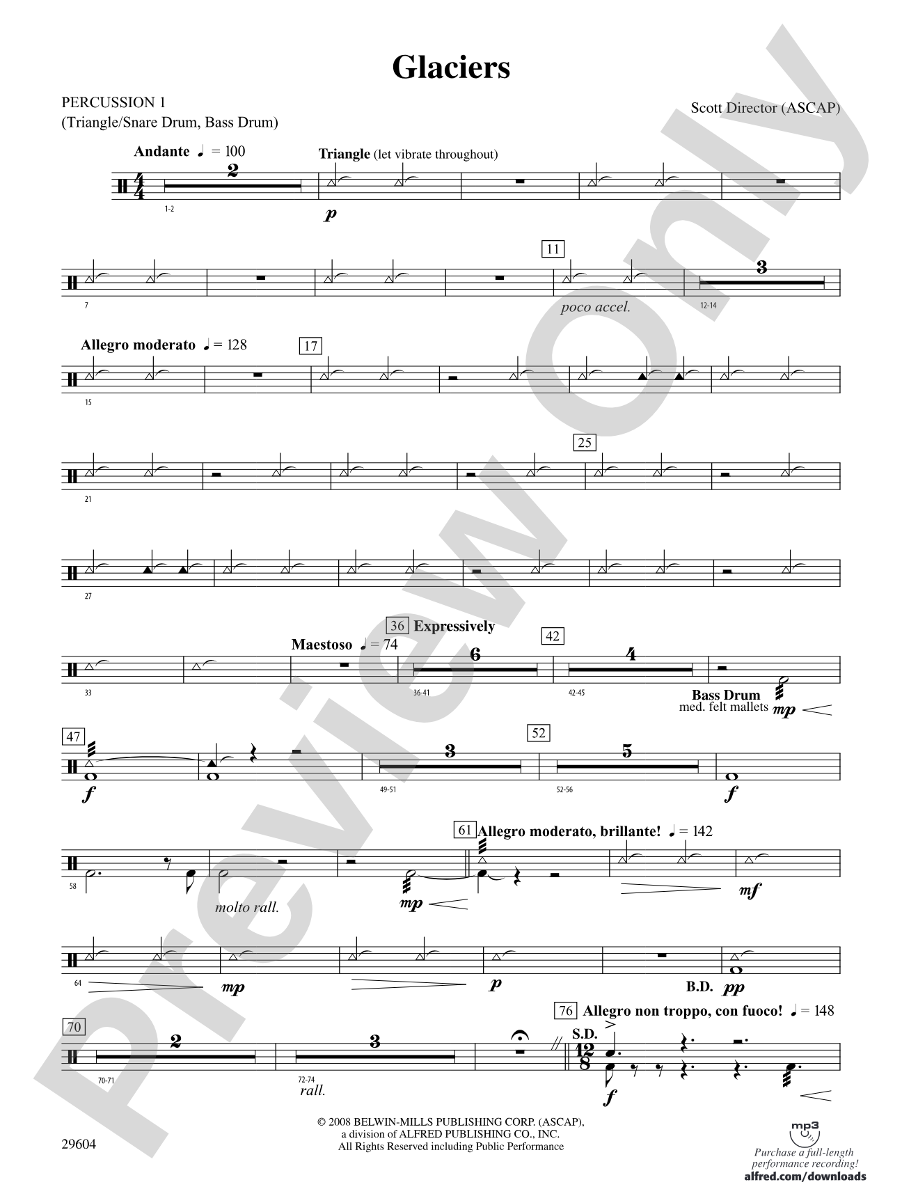 Glaciers: 1st Percussion