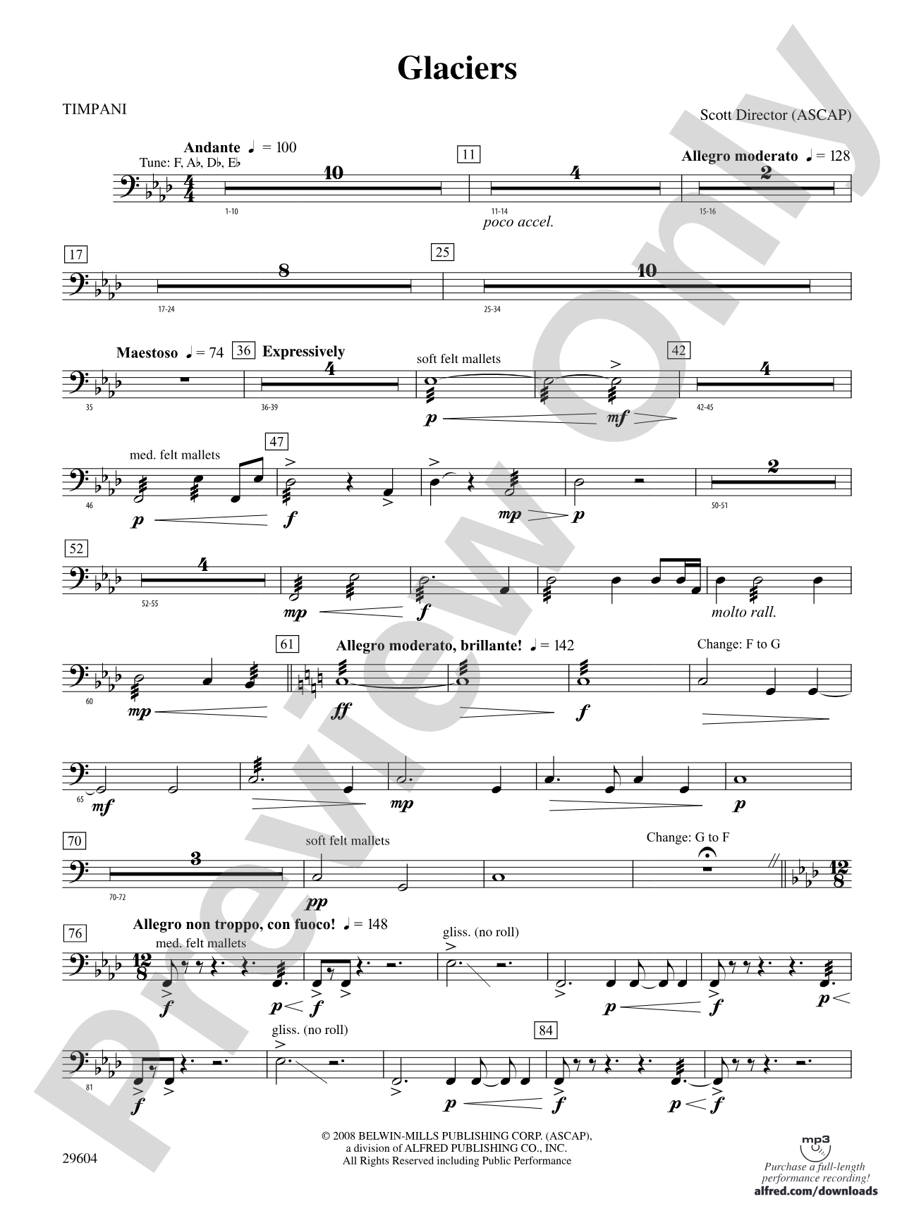 Glaciers: Timpani
