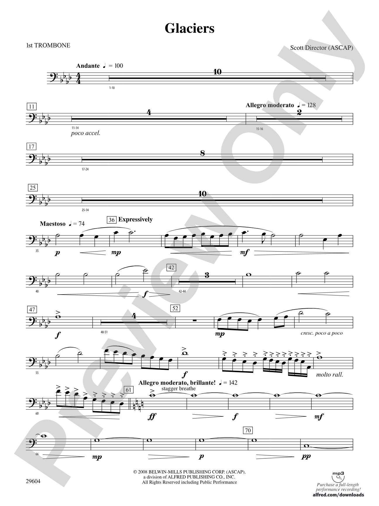 Glaciers: 1st Trombone