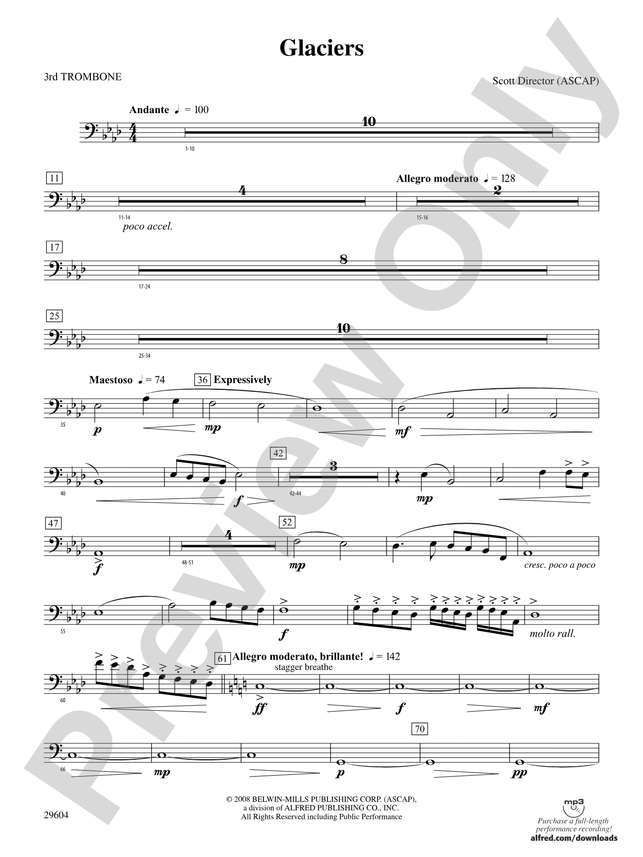 Glaciers: 3rd Trombone
