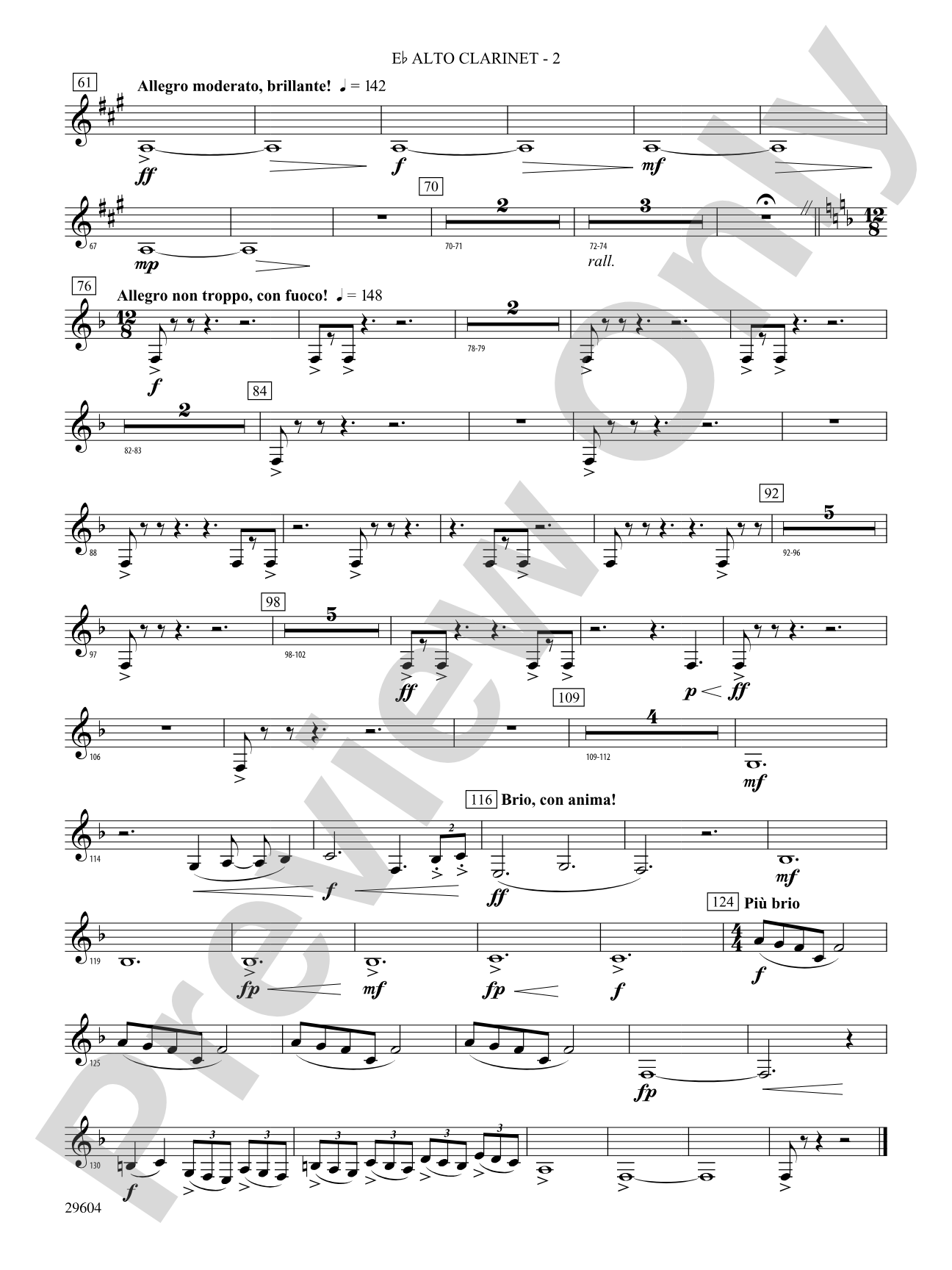 Glaciers: (wp) E-flat Alto Clarinet