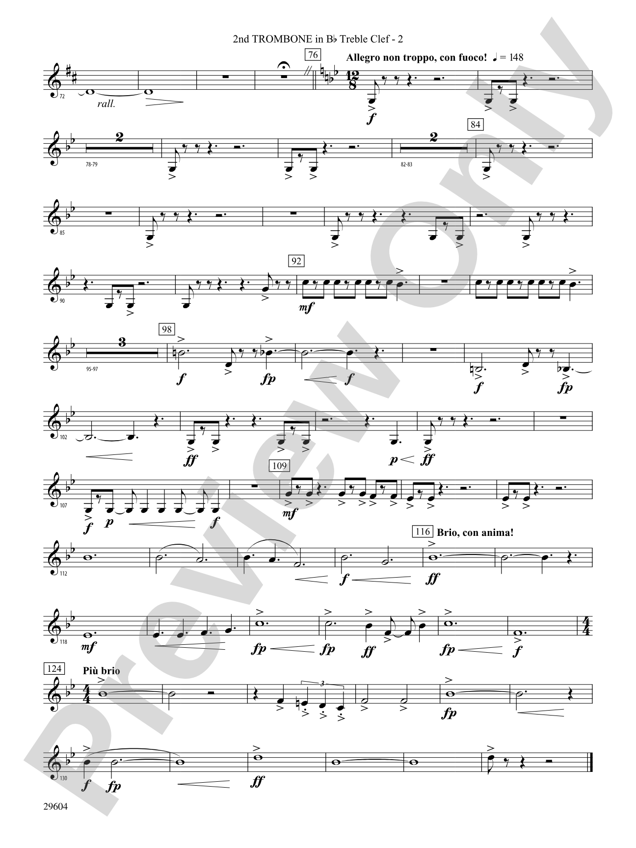 Glaciers: (wp) 2nd B-flat Trombone T.C.