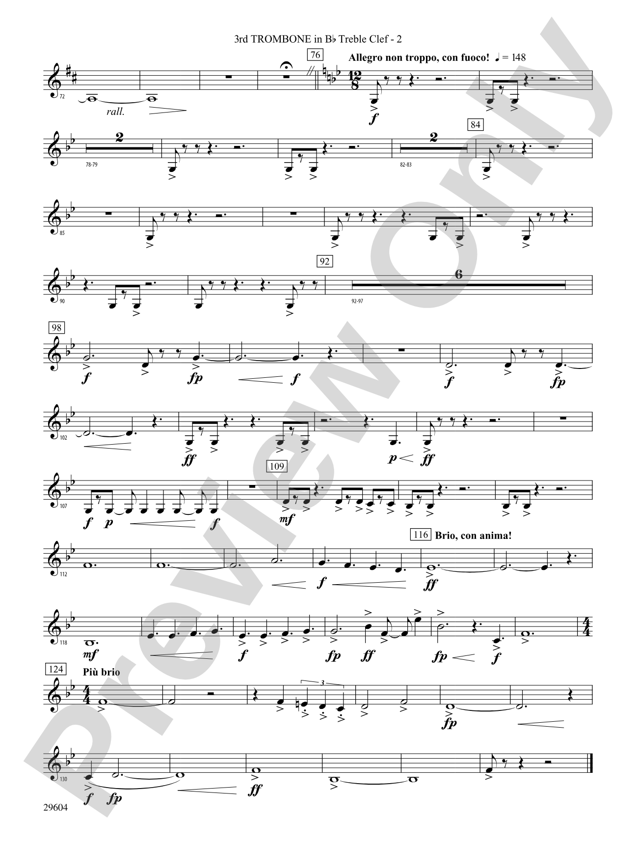 Glaciers: (wp) 3rd B-flat Trombone T.C.