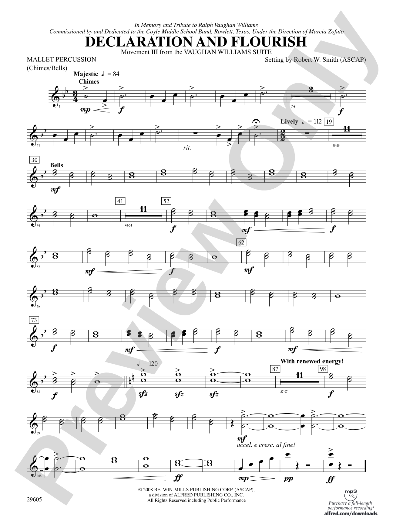 Declaration and Flourish (Movement III from the Vaughan Williams Suite): Mallets