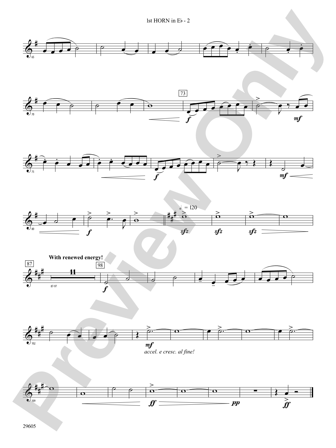 Declaration and Flourish (Movement III from the Vaughan Williams Suite): (wp) 1st Horn in E-flat