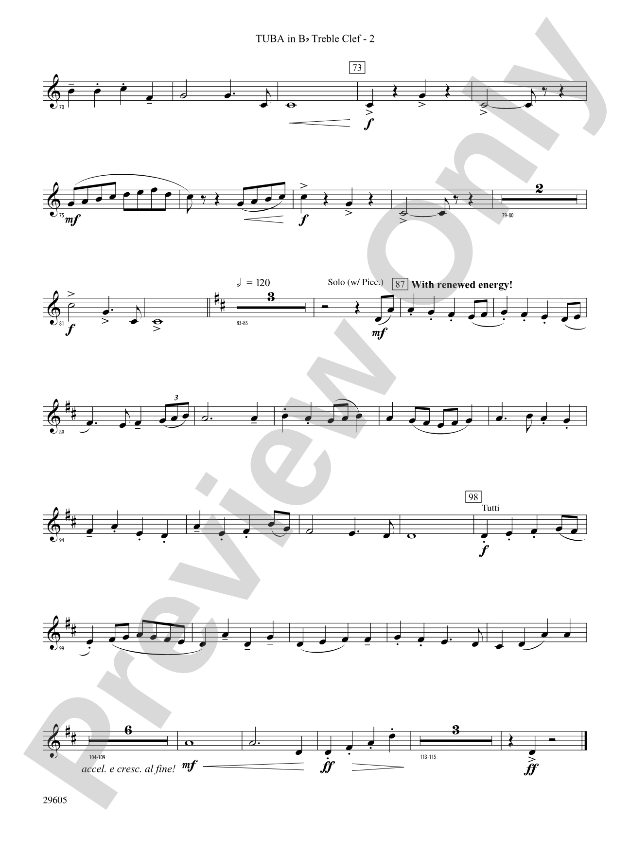 Declaration and Flourish (Movement III from the Vaughan Williams Suite): (wp) B-flat Tuba T.C.