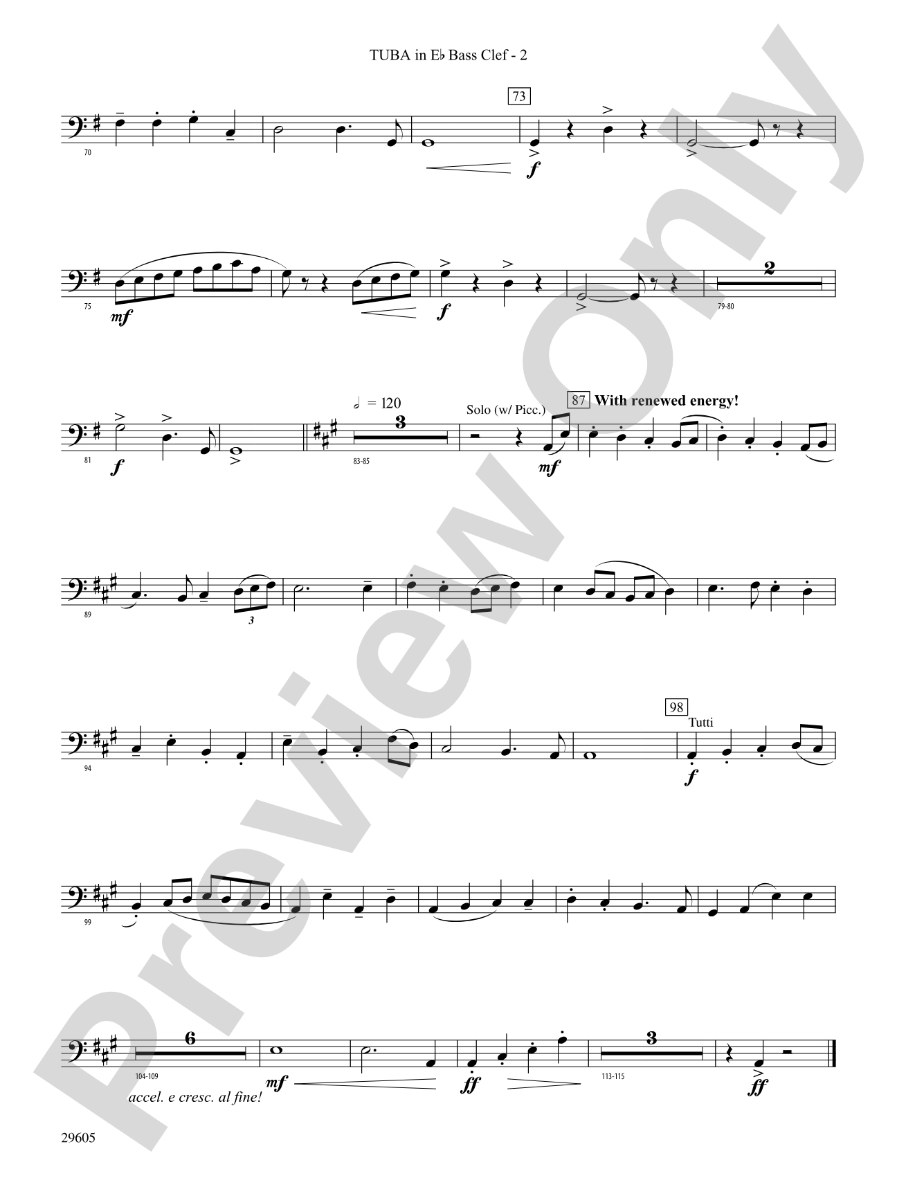 Declaration and Flourish (Movement III from the Vaughan Williams Suite): (wp) E-flat Tuba B.C.