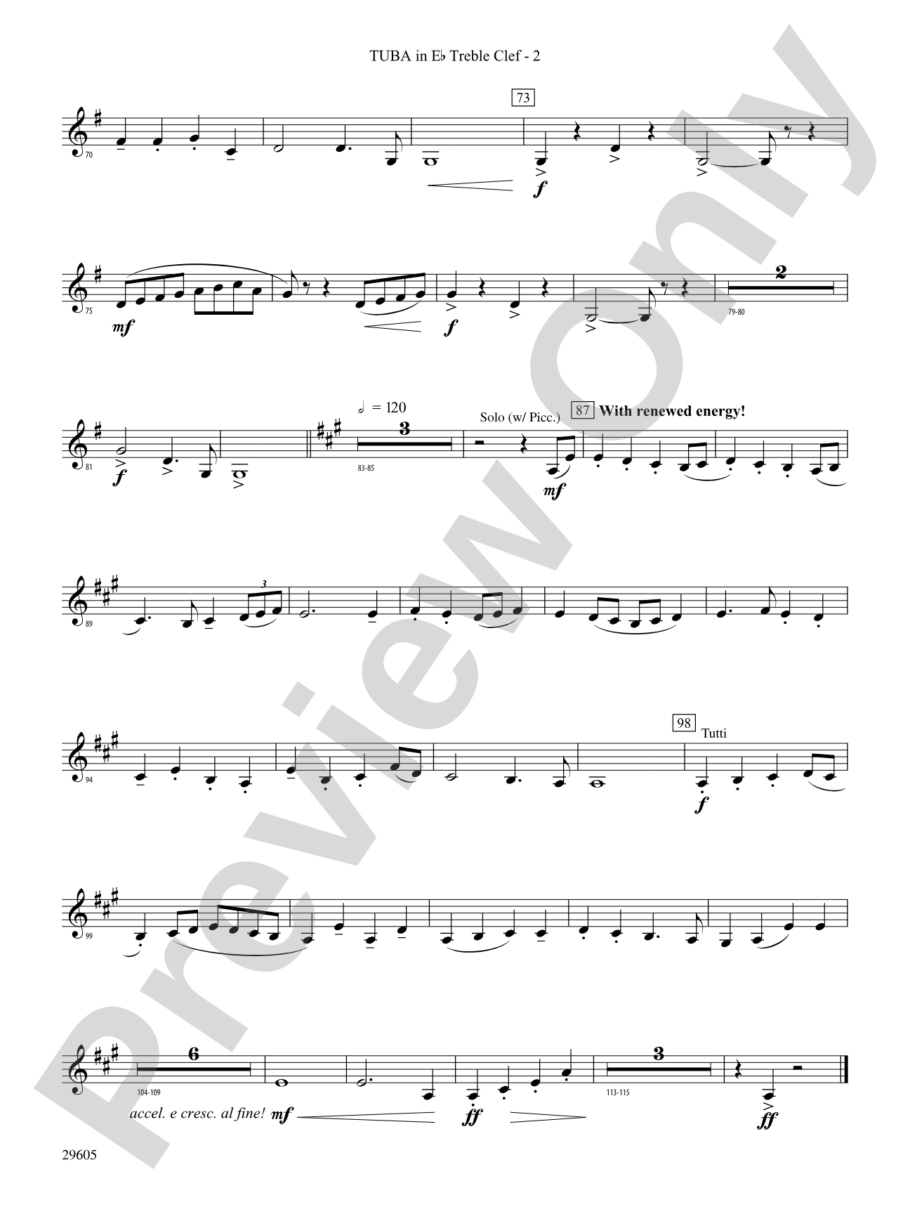 Declaration and Flourish (Movement III from the Vaughan Williams Suite): (wp) E-flat Tuba T.C.