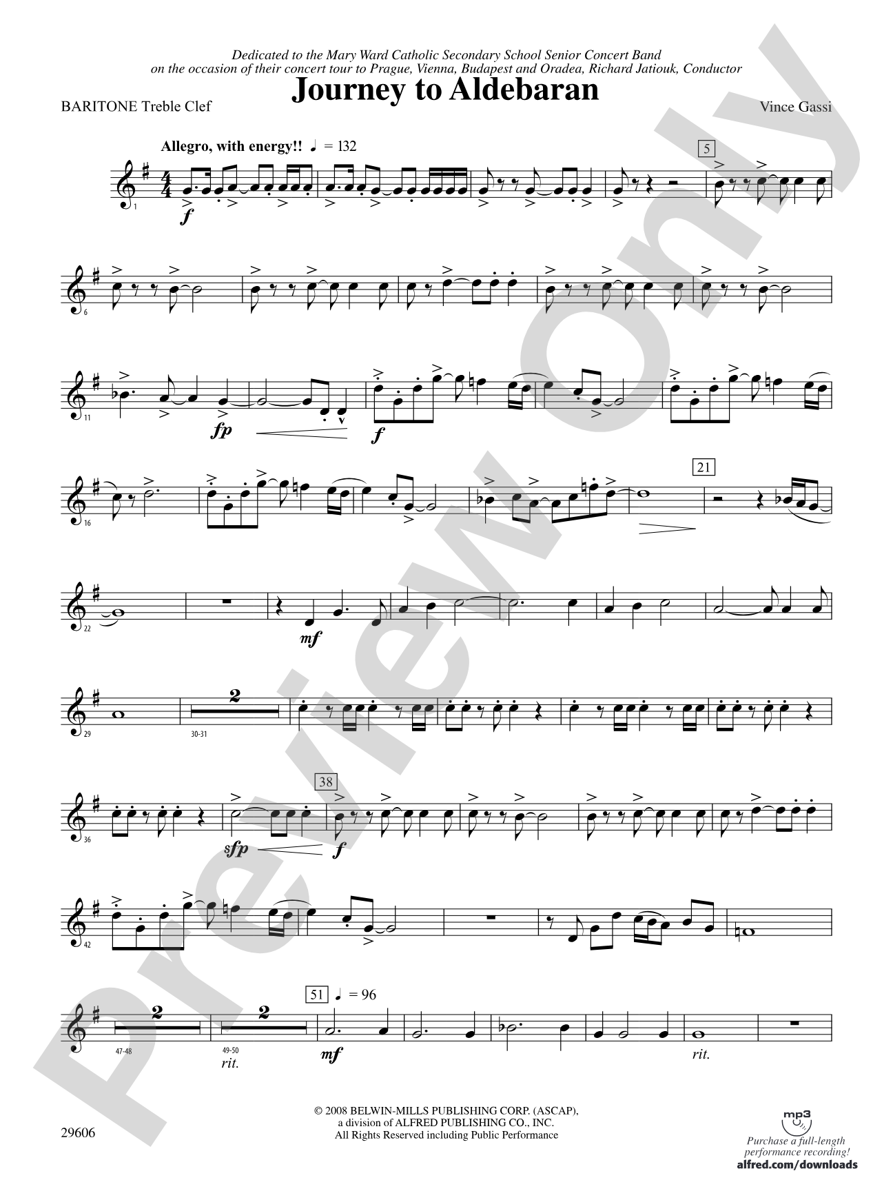 Journey to Aldebaran: Baritone T.C.