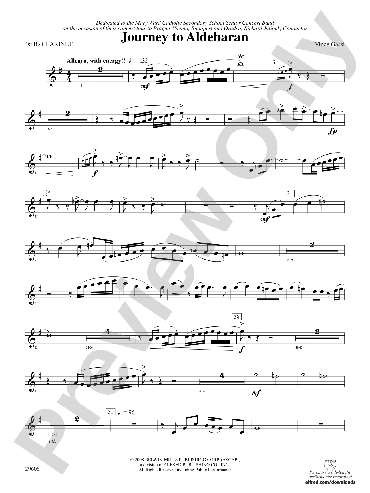 Journey to Aldebaran: 1st B-flat Clarinet
