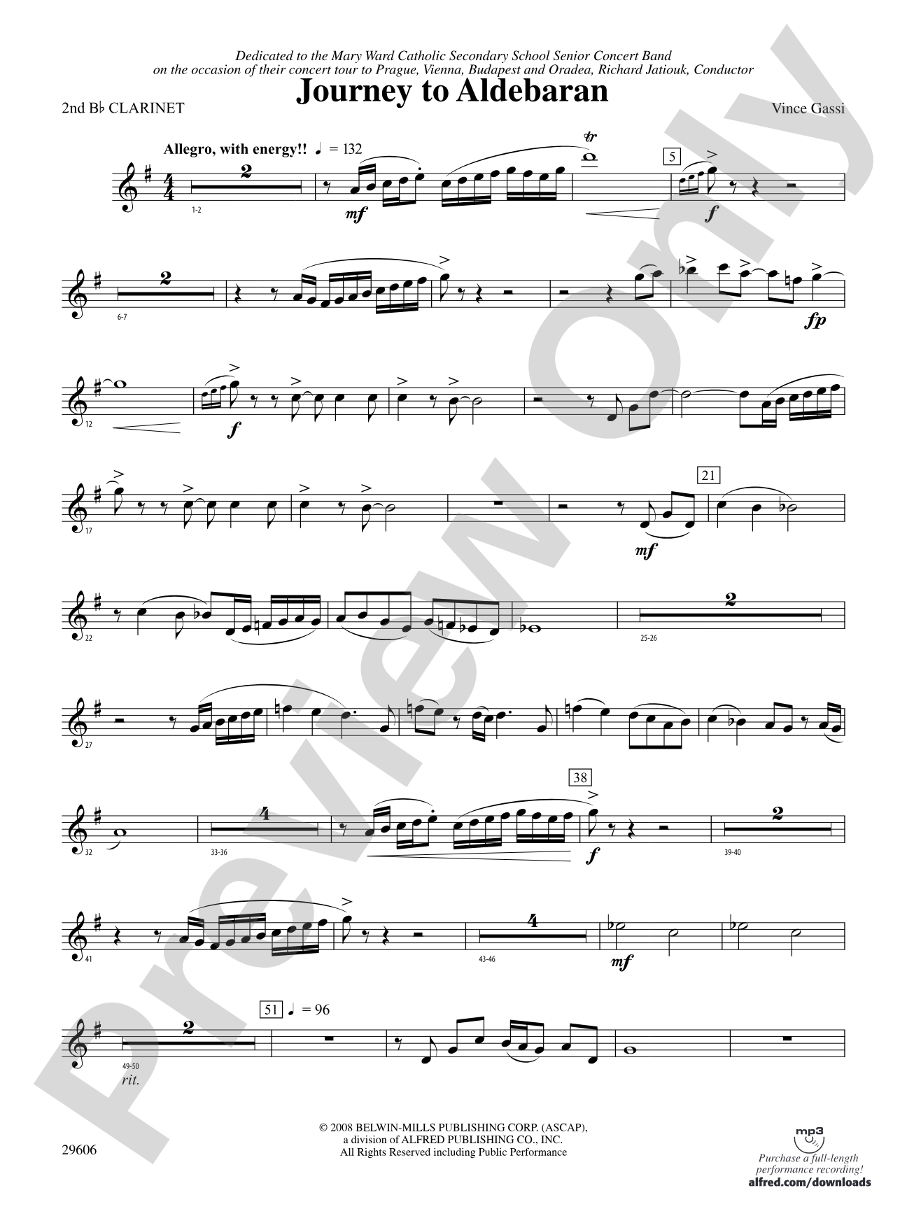 Journey to Aldebaran: 2nd B-flat Clarinet