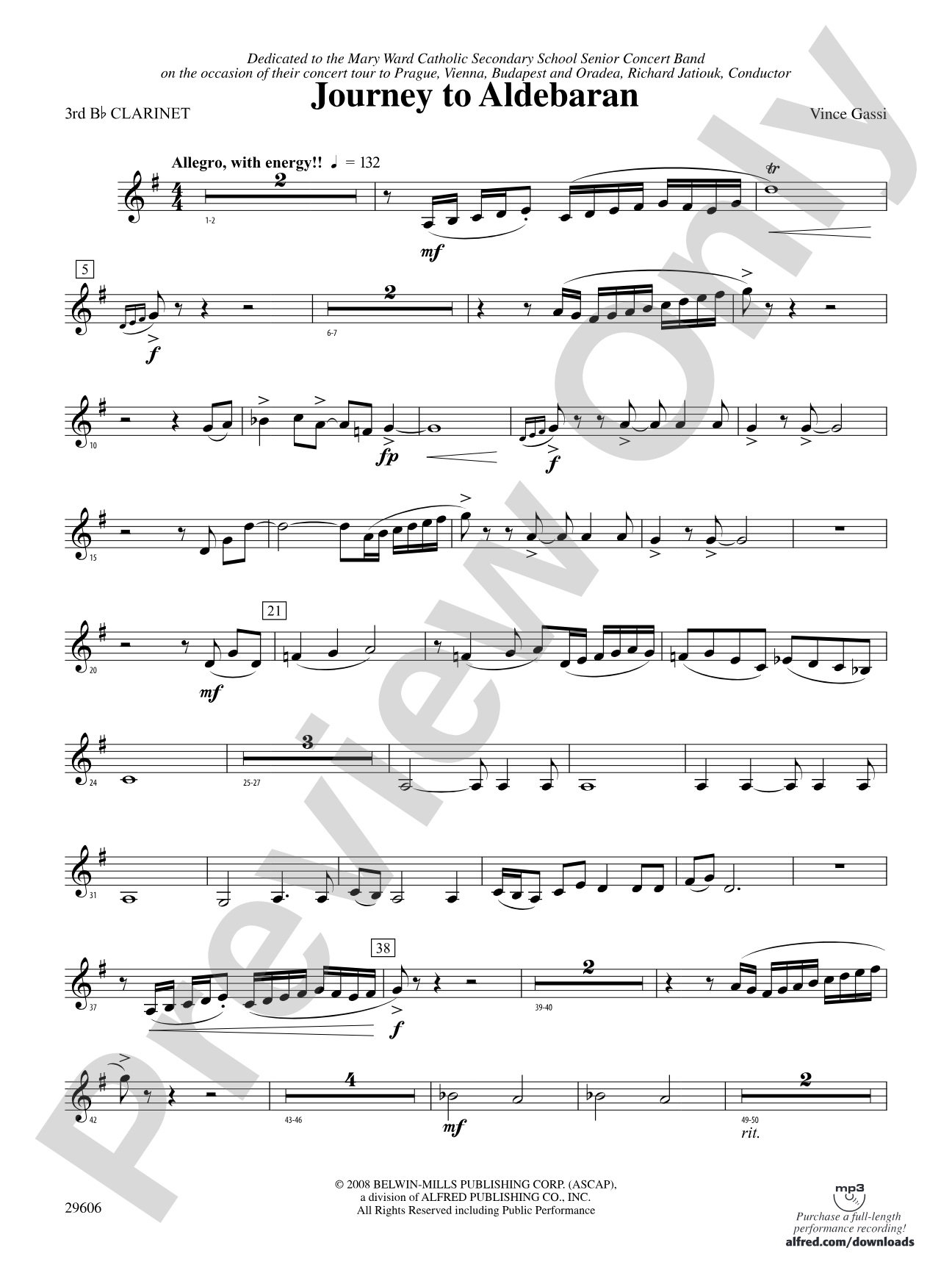 Journey to Aldebaran: 3rd B-flat Clarinet