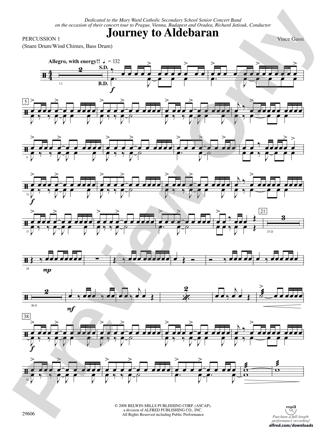 Journey to Aldebaran: 1st Percussion
