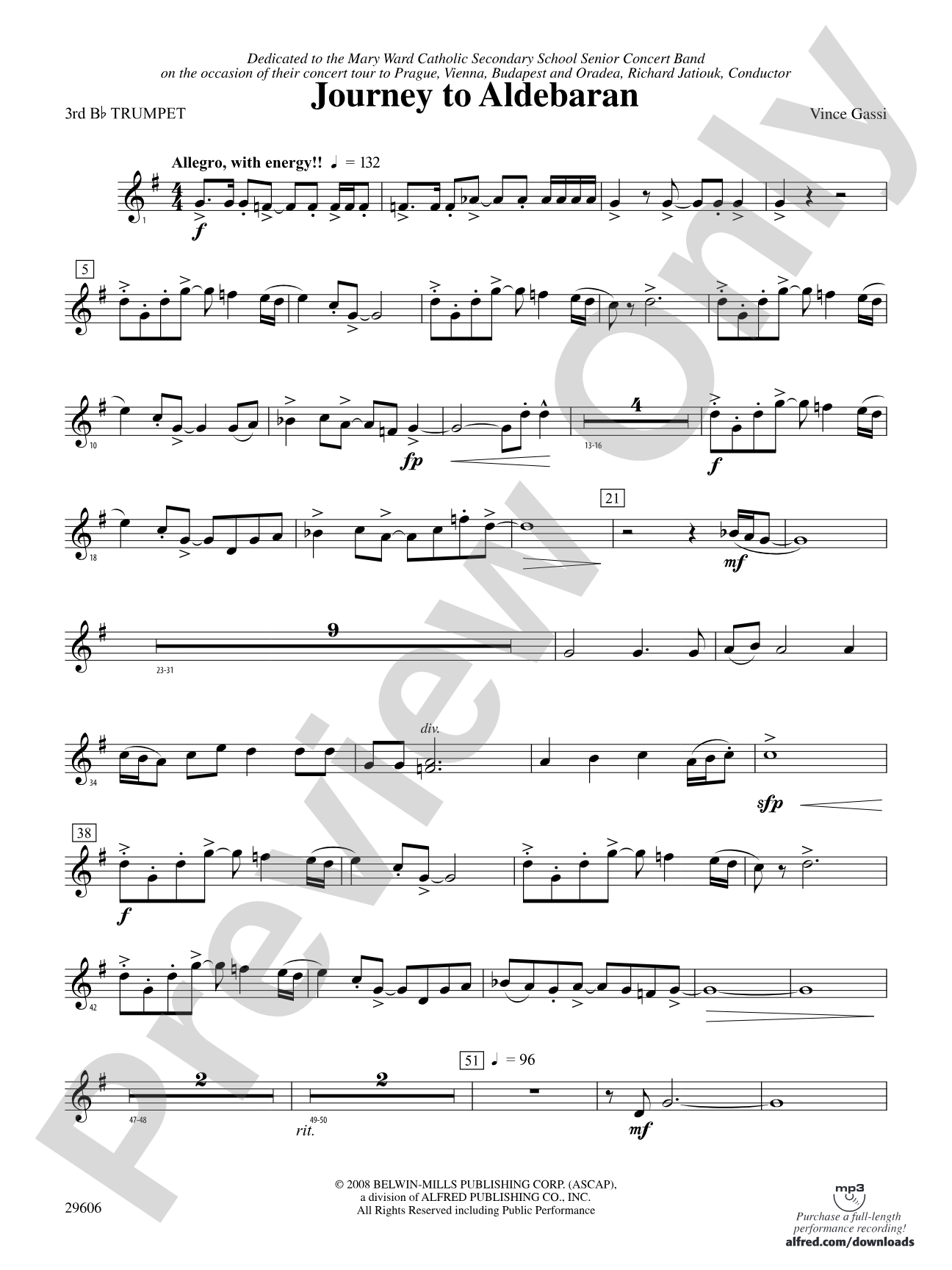 Journey to Aldebaran: 3rd B-flat Trumpet
