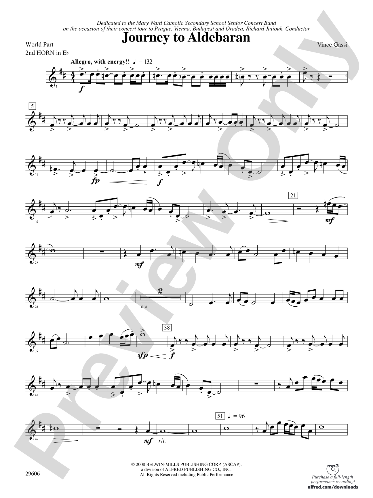 Journey to Aldebaran: (wp) 2nd Horn in E-flat