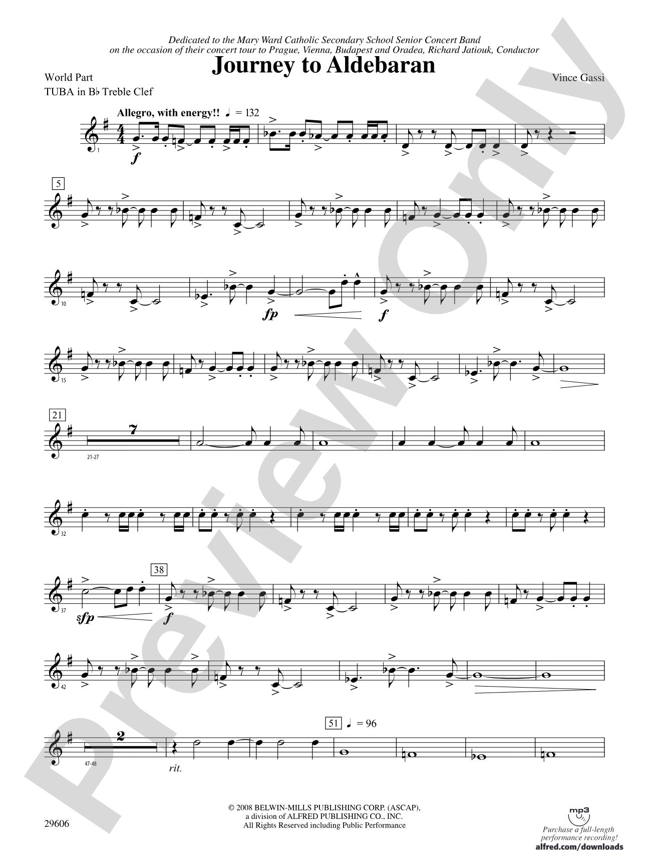 Journey to Aldebaran: (wp) B-flat Tuba T.C.