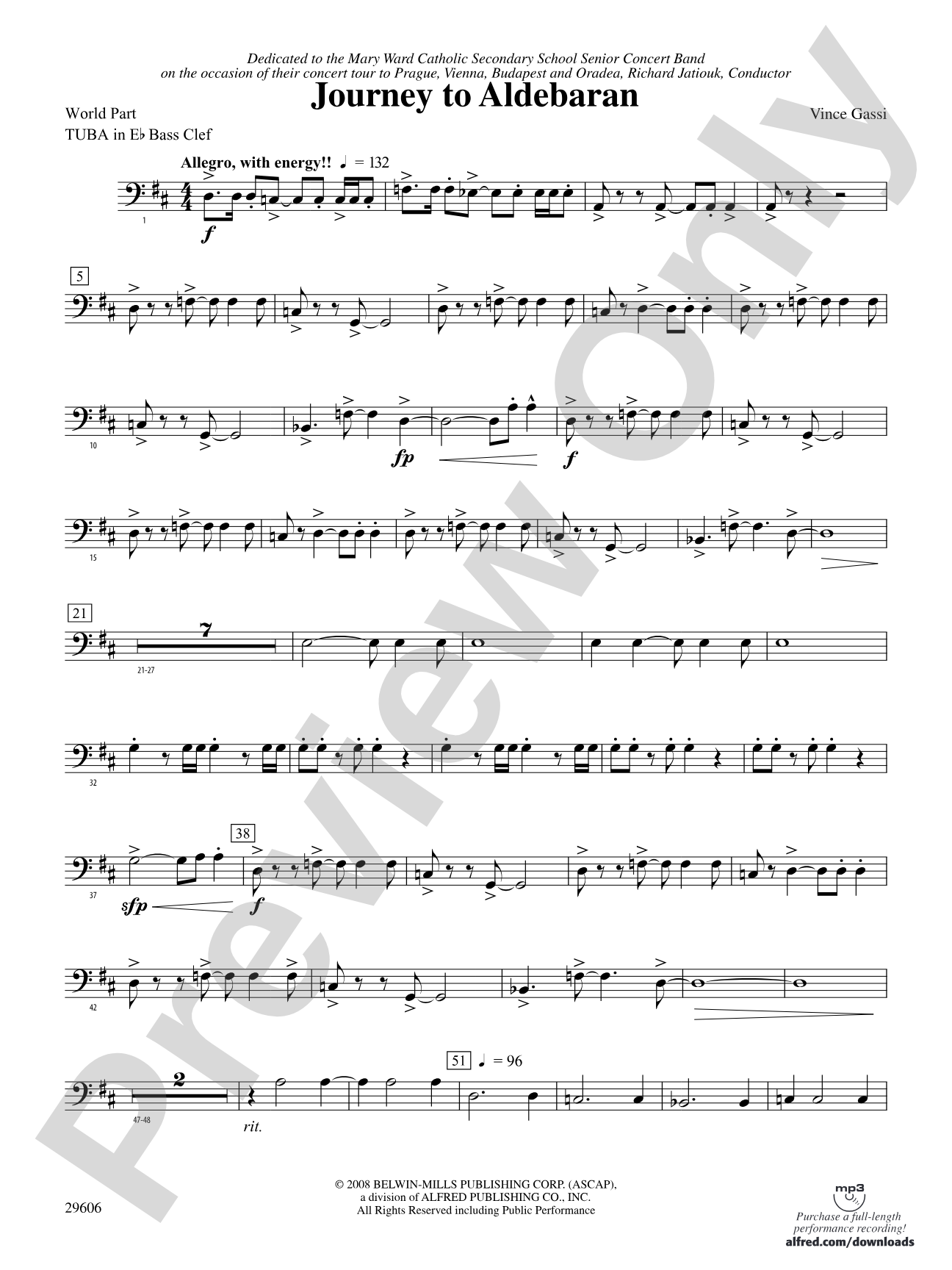 Journey to Aldebaran: (wp) E-flat Tuba B.C.