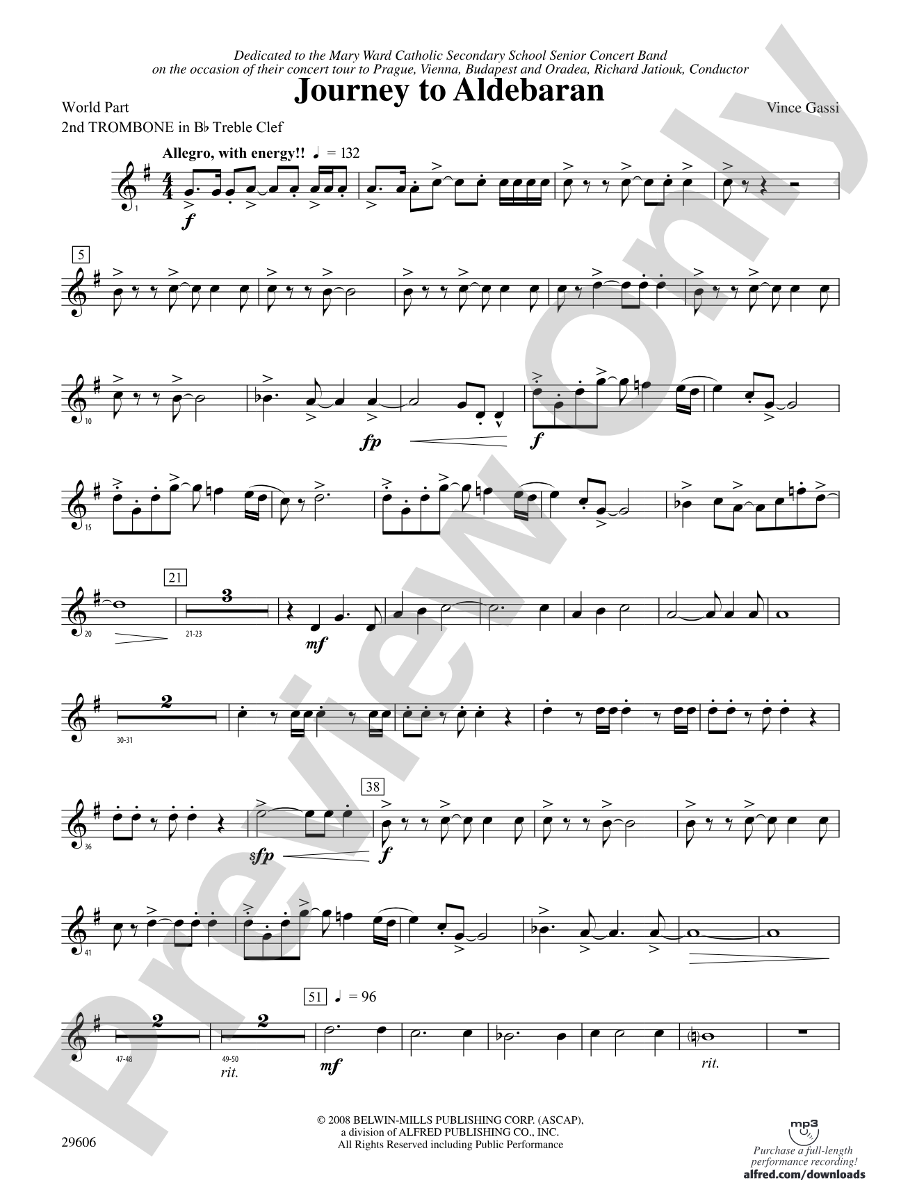 Journey to Aldebaran: (wp) 2nd B-flat Trombone T.C.