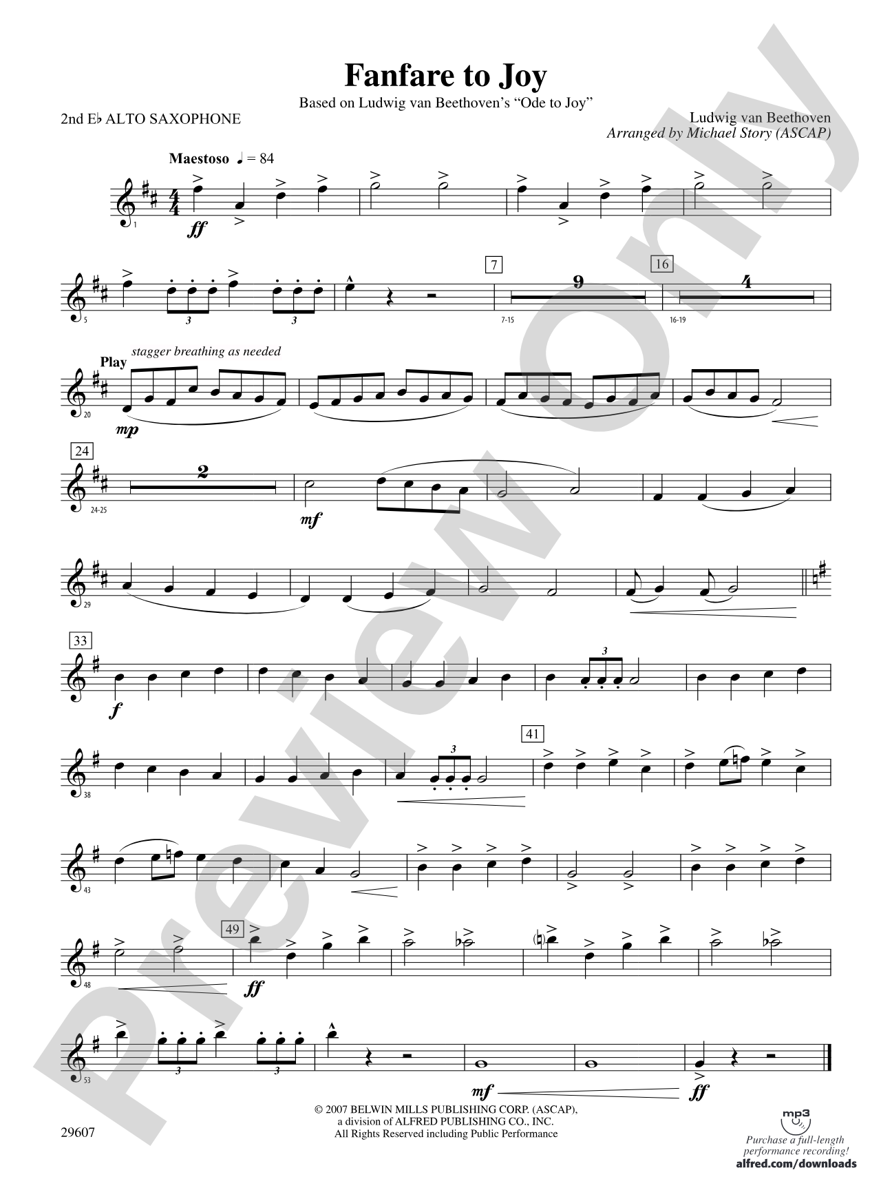 Fanfare to Joy: 2nd E-flat Alto Saxophone