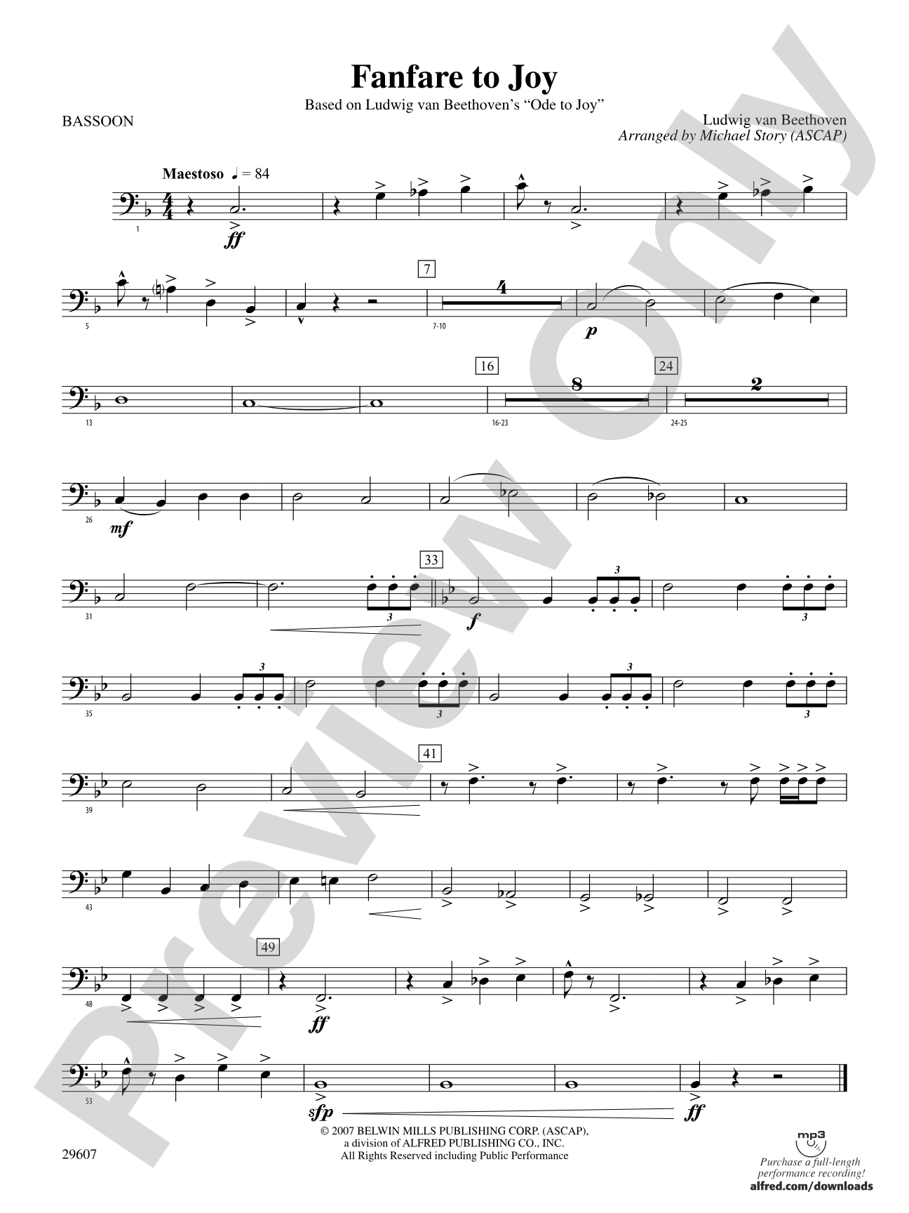 Fanfare to Joy: Bassoon