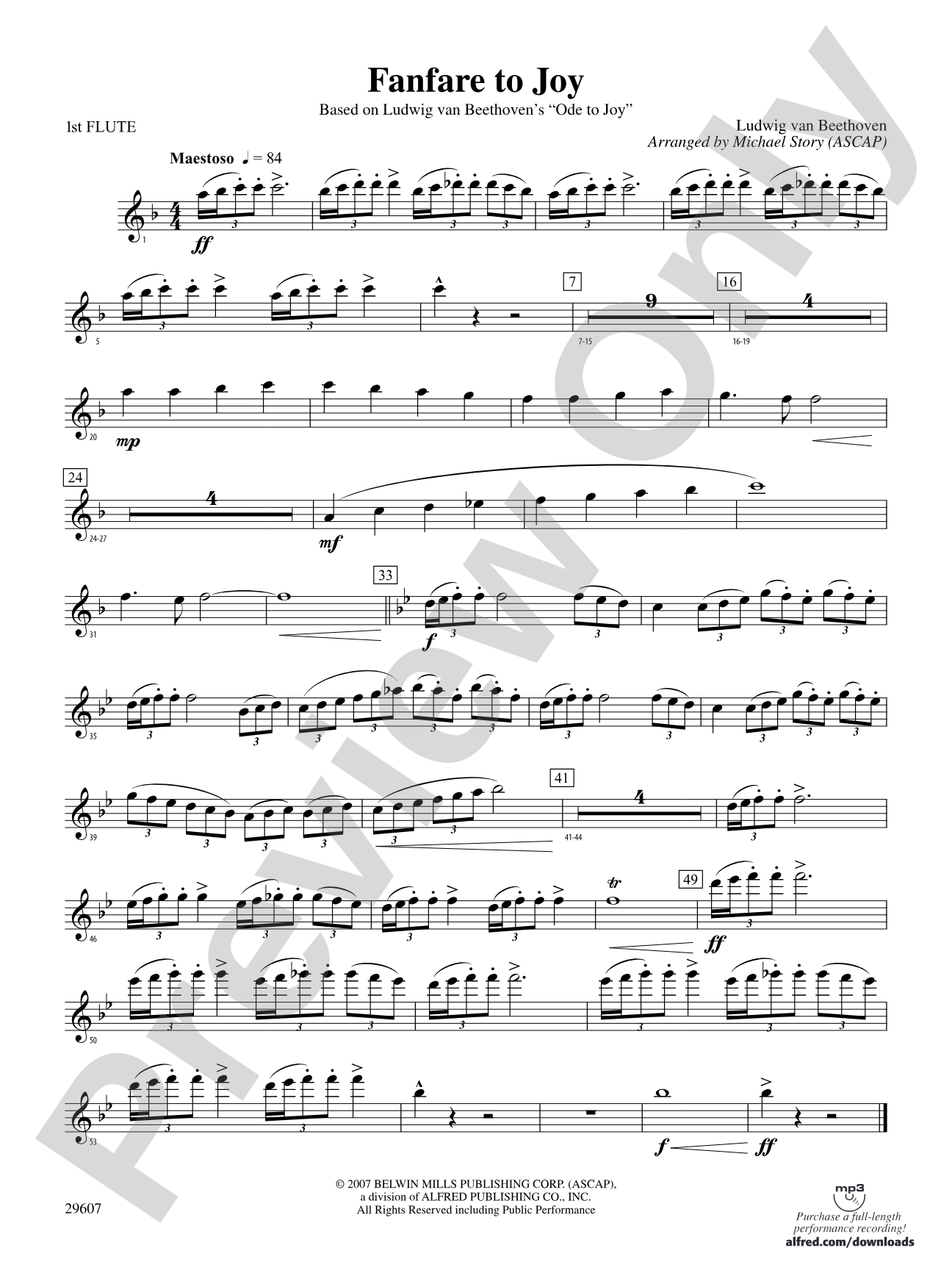 Fanfare to Joy: Flute