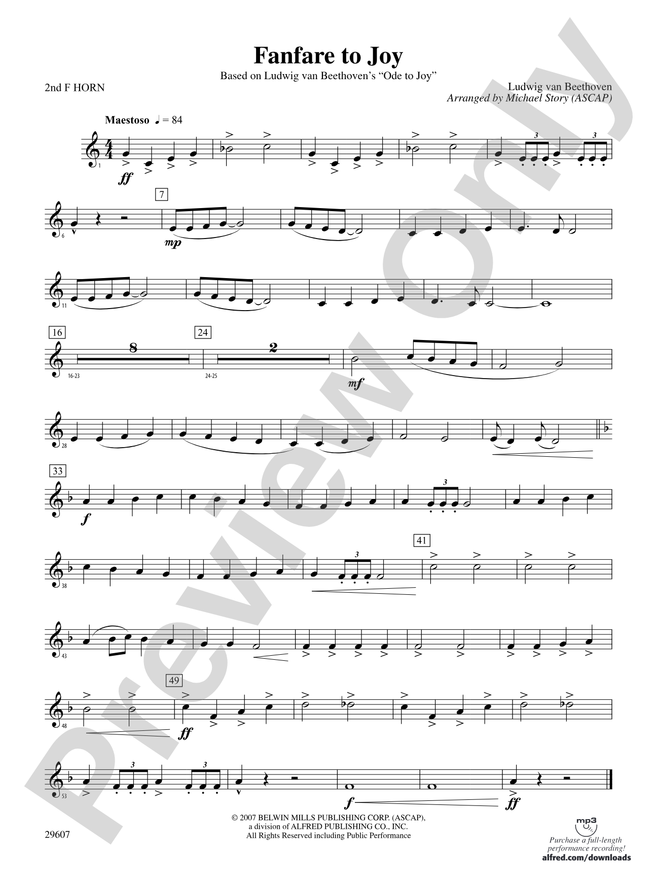 Fanfare to Joy: 2nd F Horn