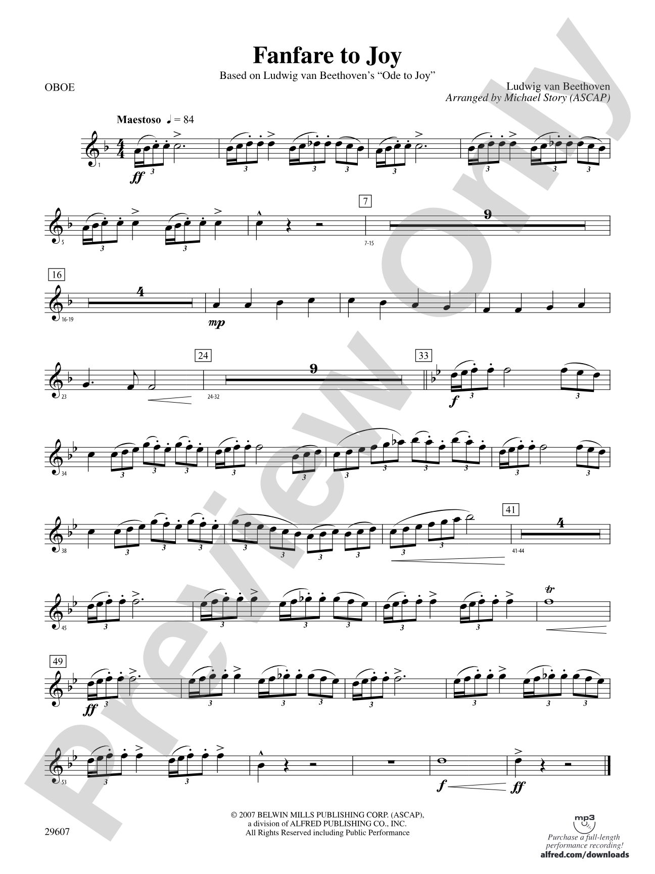 Fanfare to Joy: Oboe