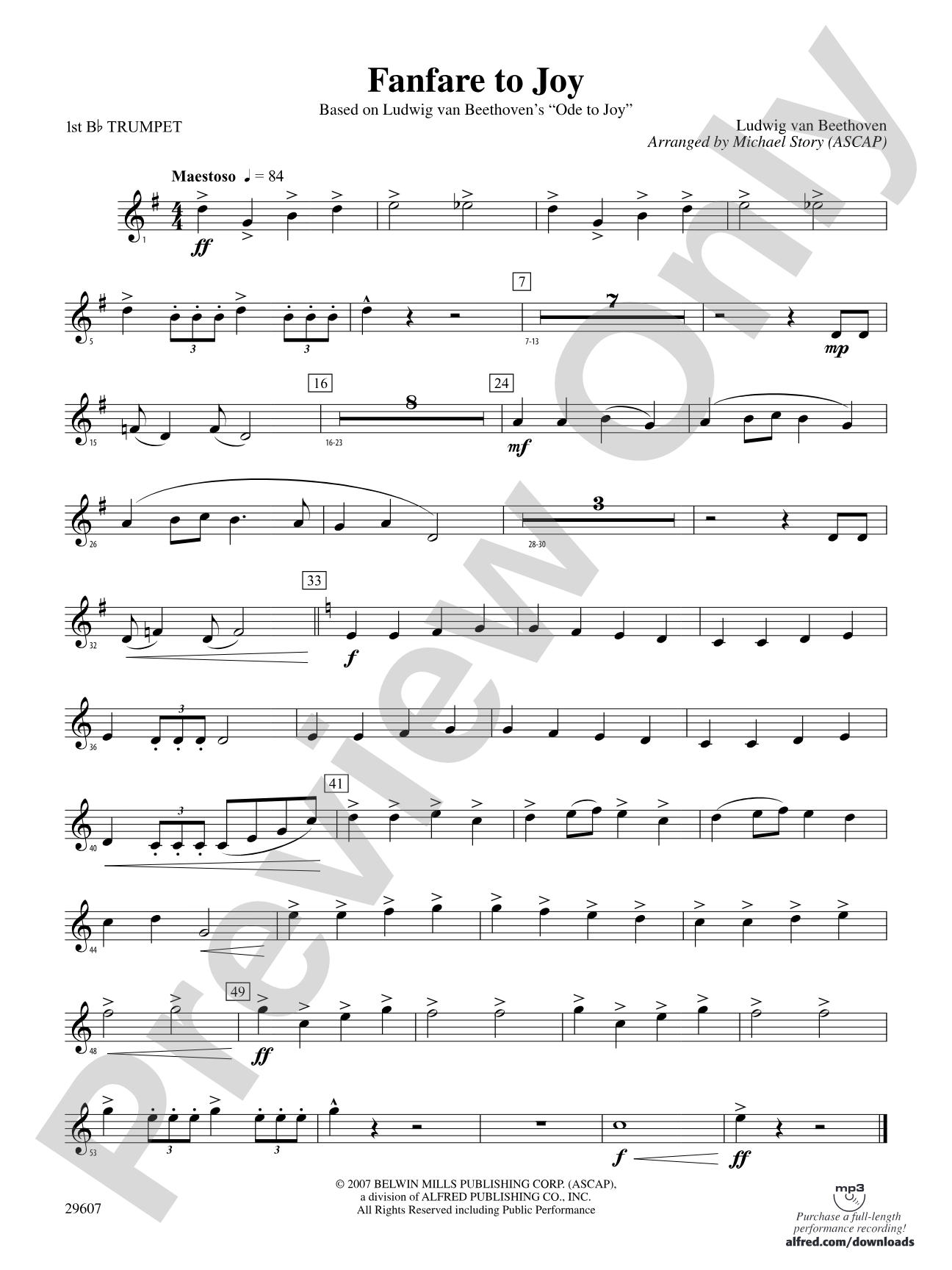 Fanfare to Joy: 1st B-flat Trumpet