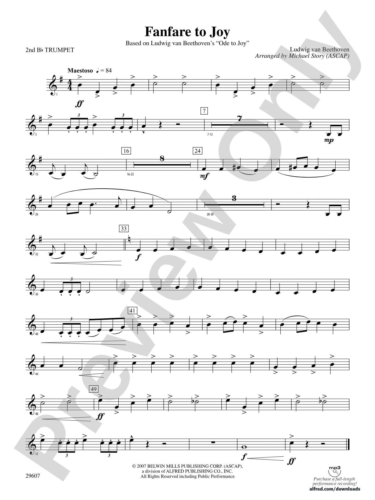 Fanfare to Joy: 2nd B-flat Trumpet