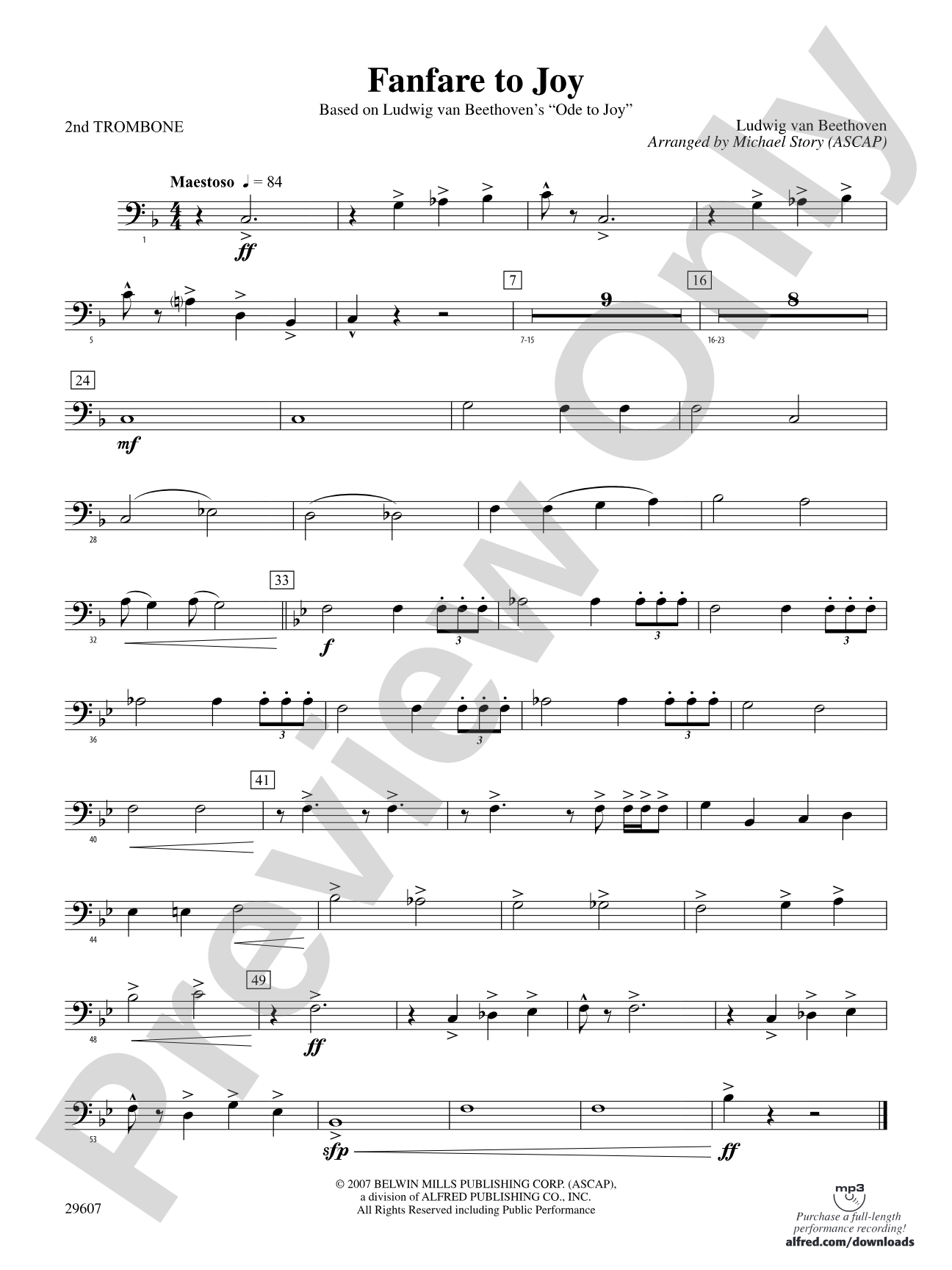 Fanfare to Joy: 2nd Trombone