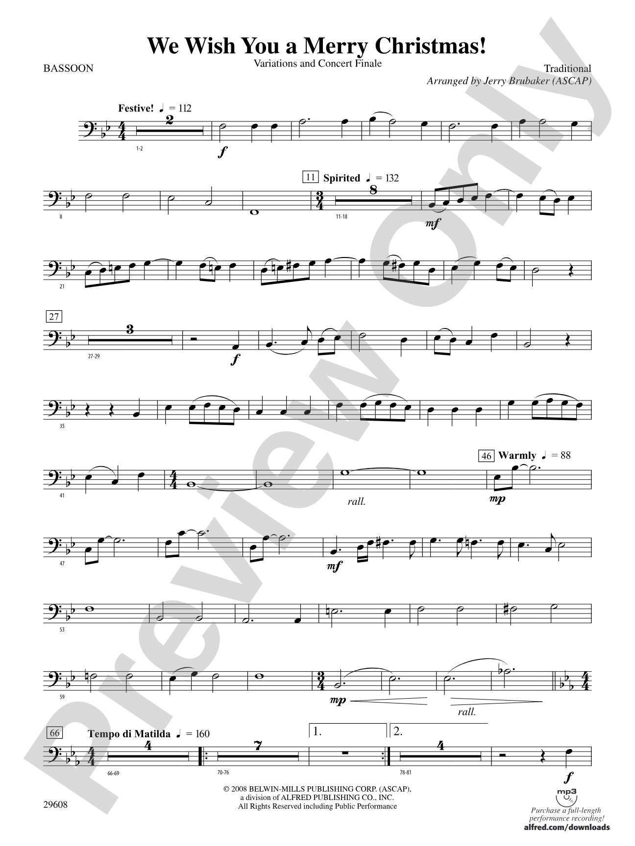 We Wish You a Merry Christmas!: Bassoon