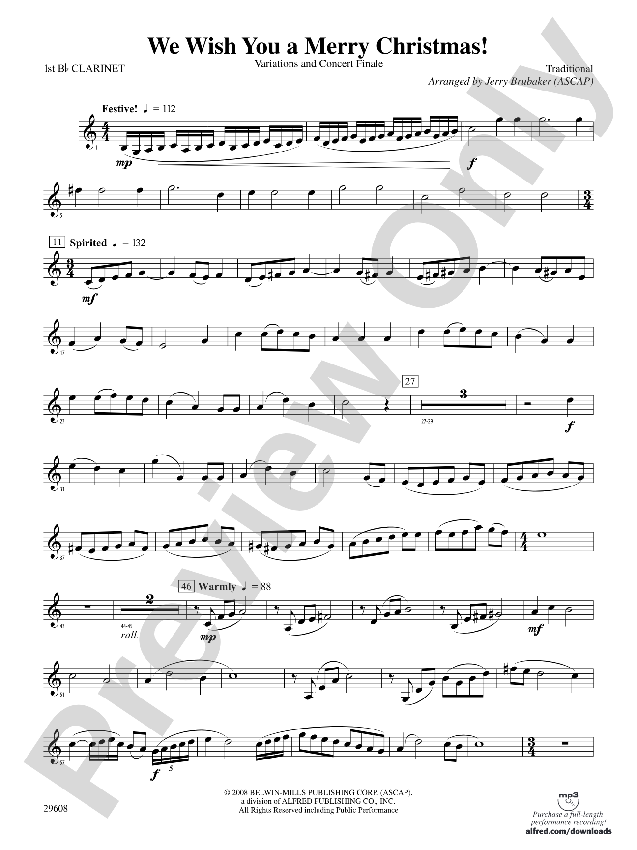 We Wish You a Merry Christmas!: 1st B-flat Clarinet