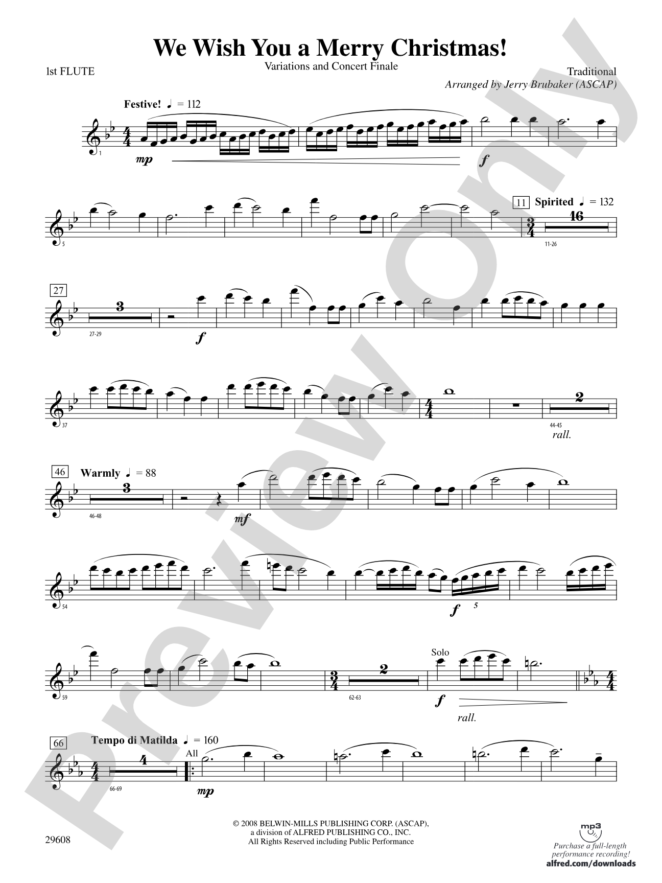 We Wish You a Merry Christmas!: Flute