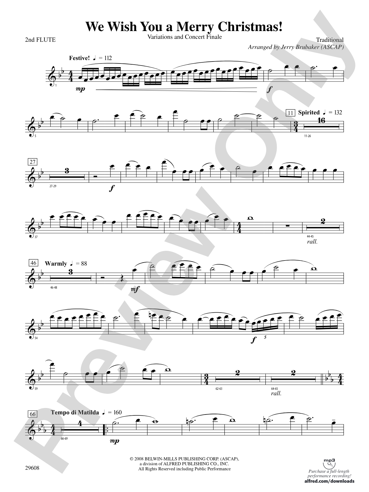 We Wish You a Merry Christmas!: 2nd Flute