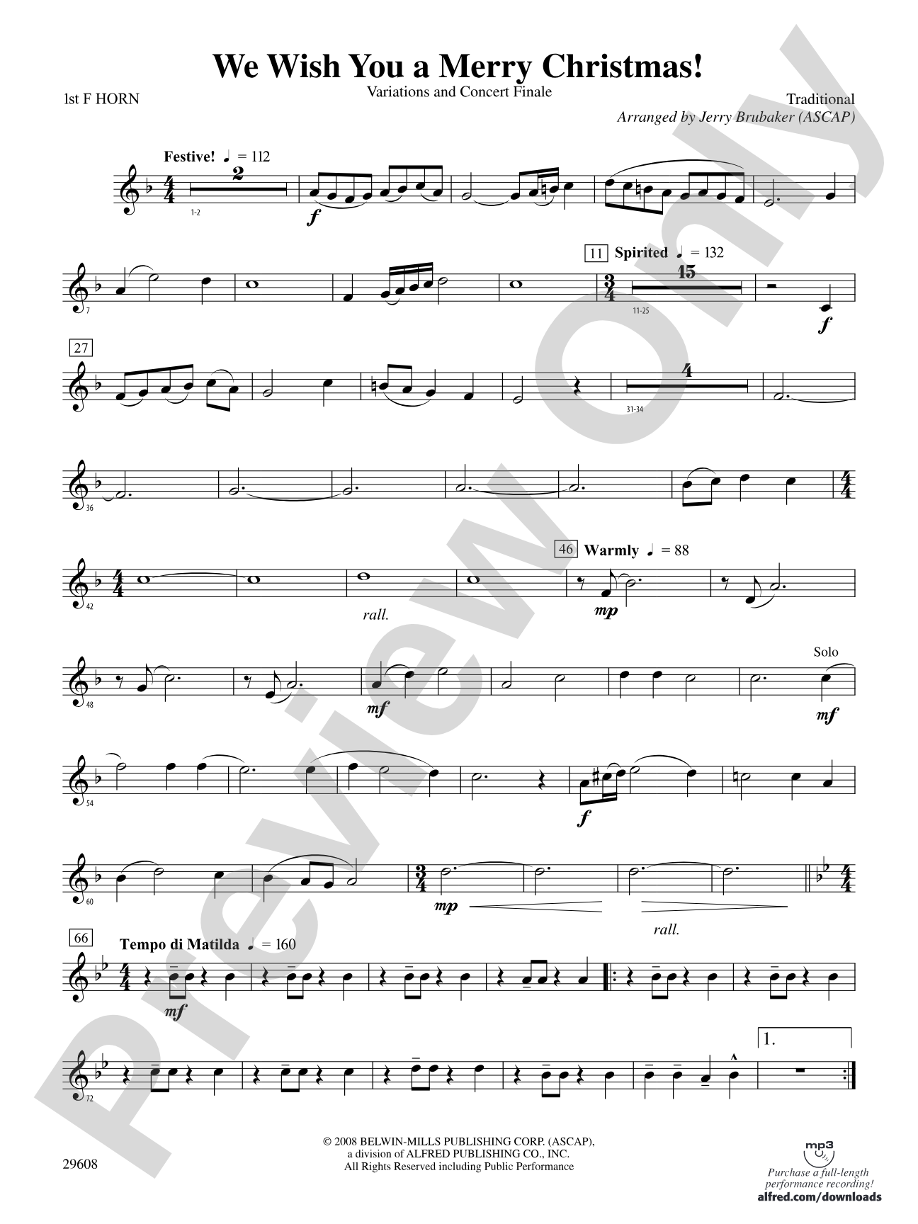 We Wish You a Merry Christmas!: 1st F Horn