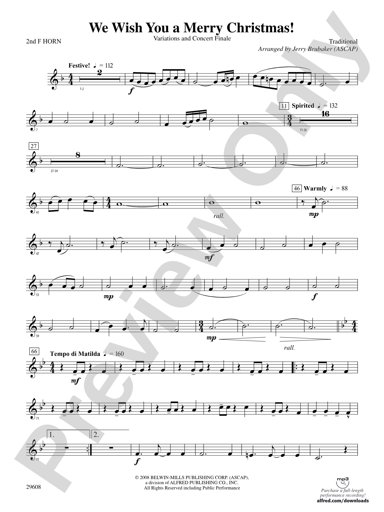 We Wish You a Merry Christmas!: 2nd F Horn