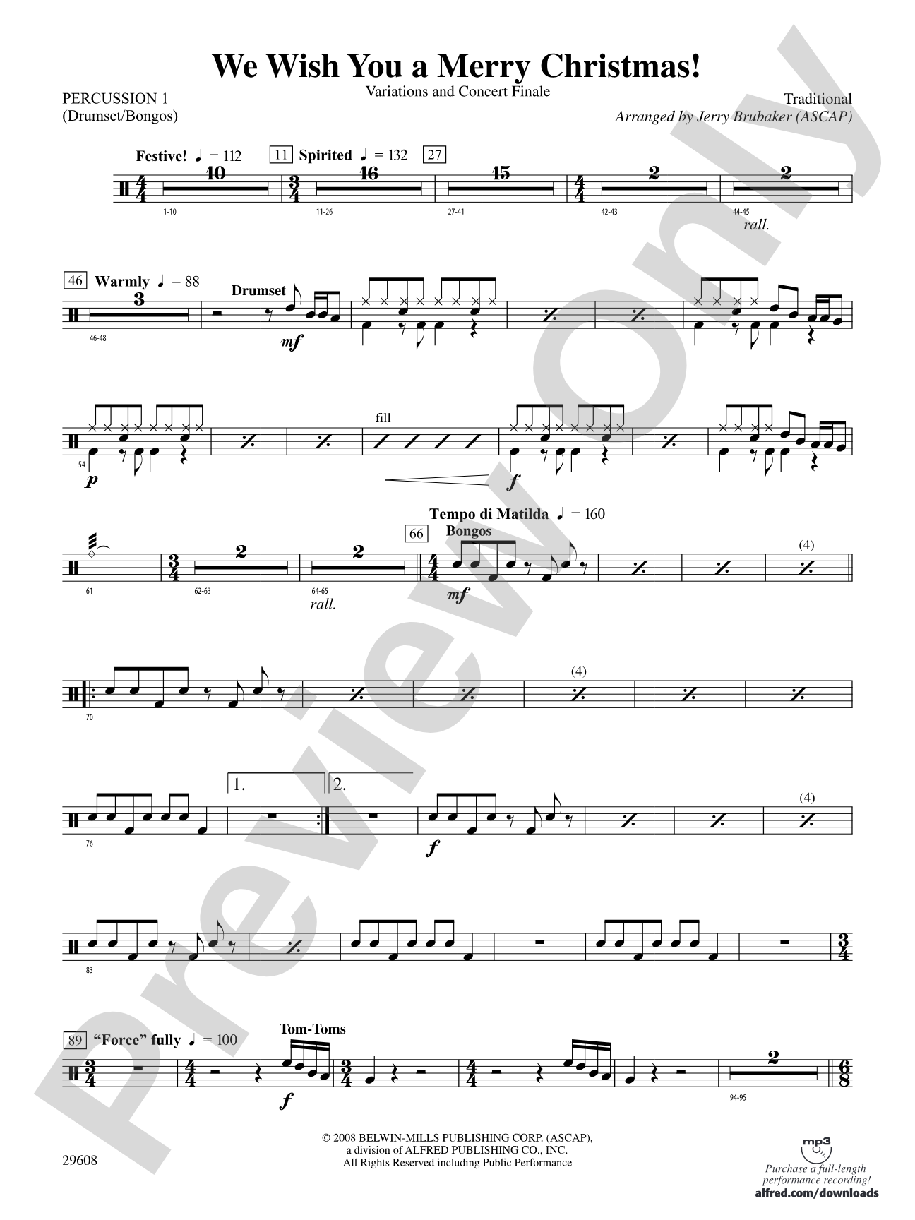 We Wish You a Merry Christmas!: 1st Percussion