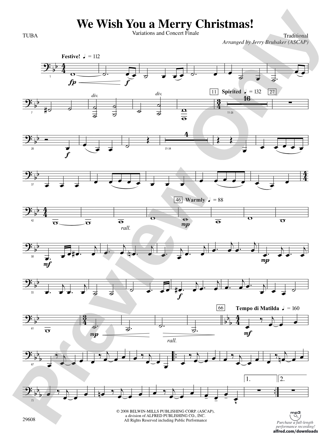 We Wish You a Merry Christmas!: Tuba