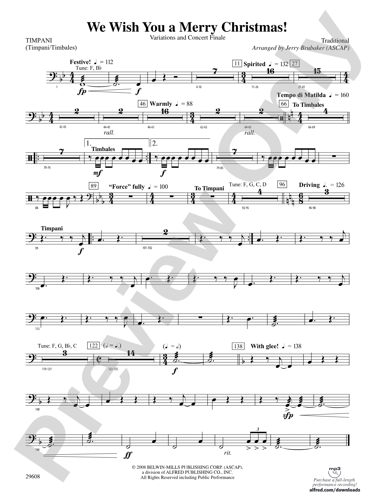 We Wish You a Merry Christmas!: Timpani