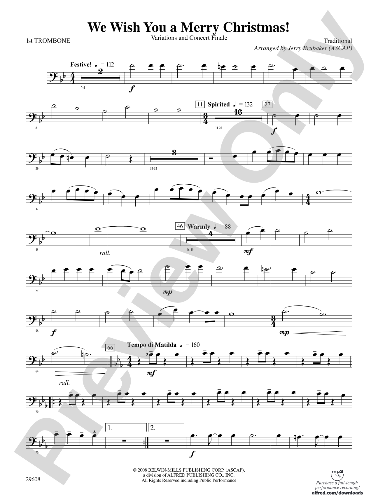 We Wish You a Merry Christmas!: 1st Trombone