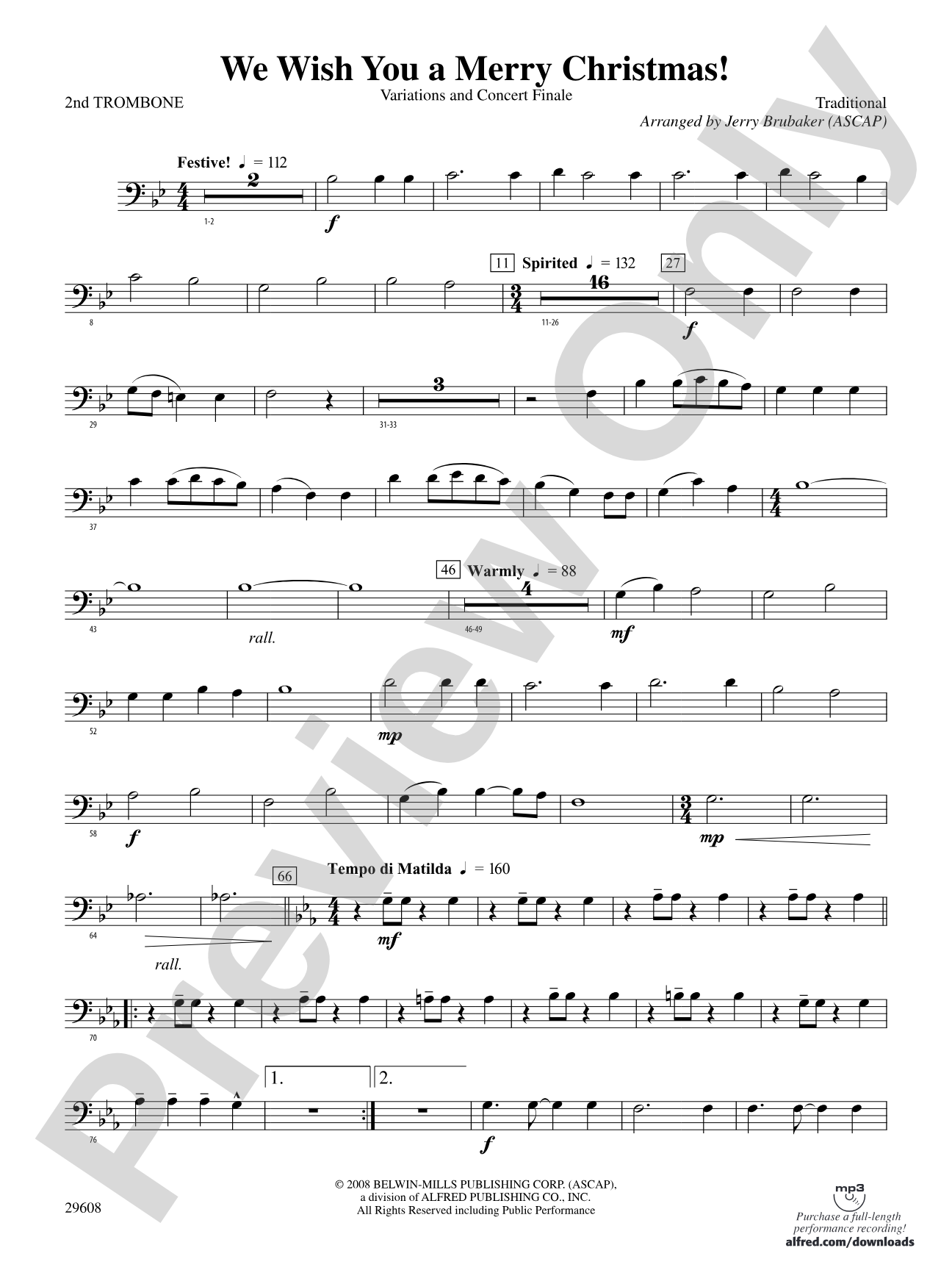 We Wish You a Merry Christmas!: 2nd Trombone