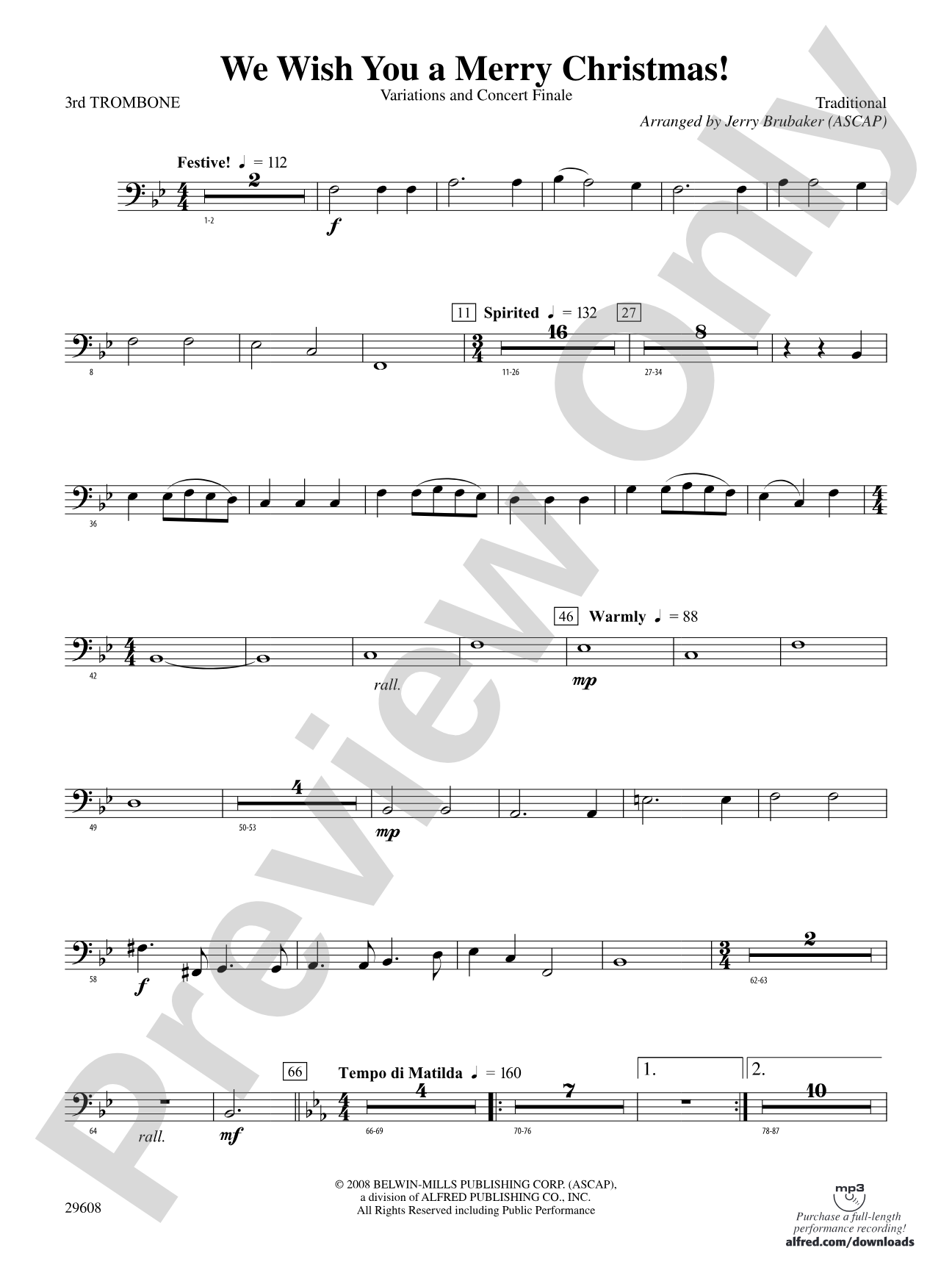 We Wish You a Merry Christmas!: 3rd Trombone