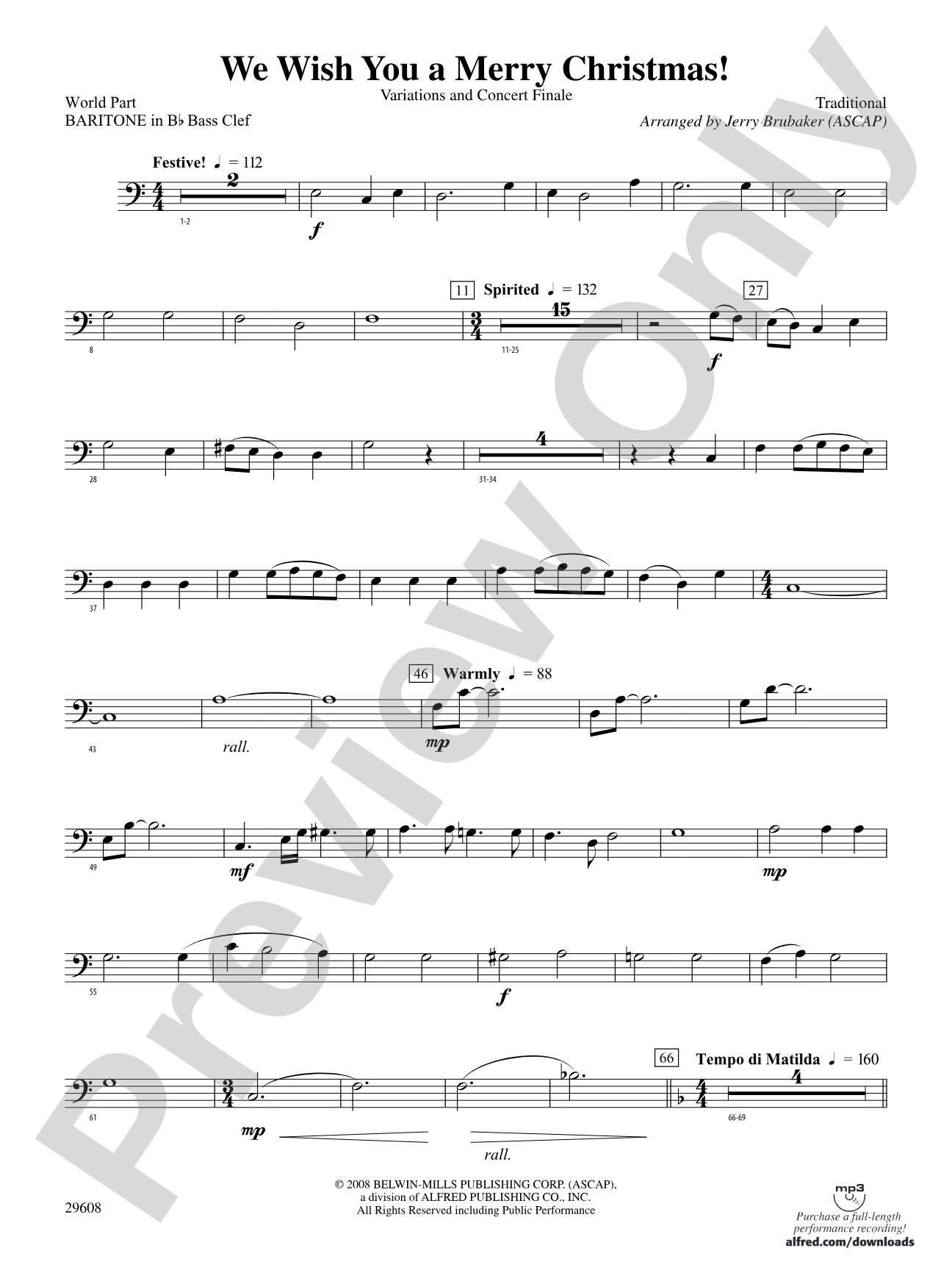 We Wish You a Merry Christmas!: (wp) B-flat Baritone B.C.