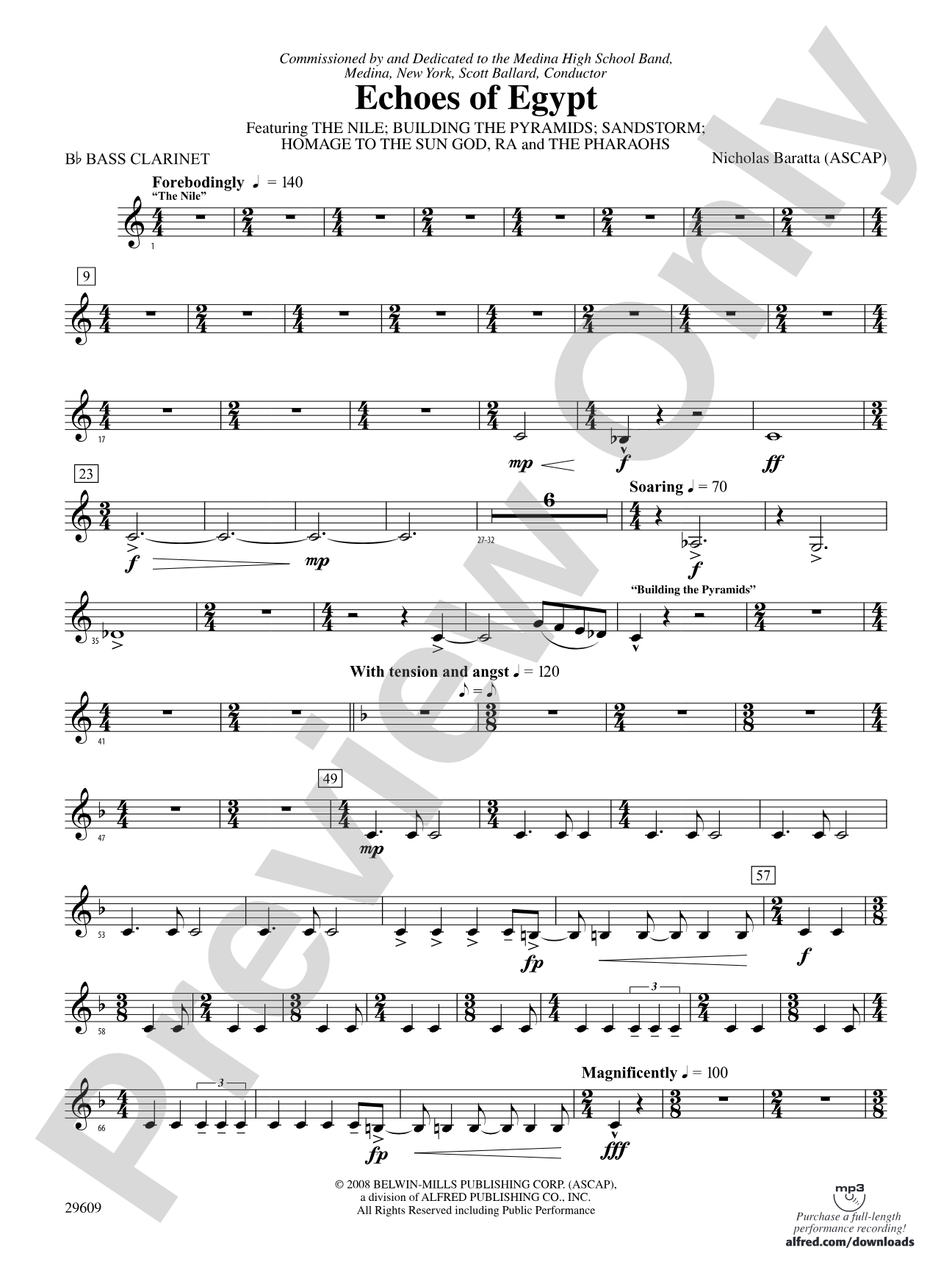 Echoes of Egypt: B-flat Bass Clarinet