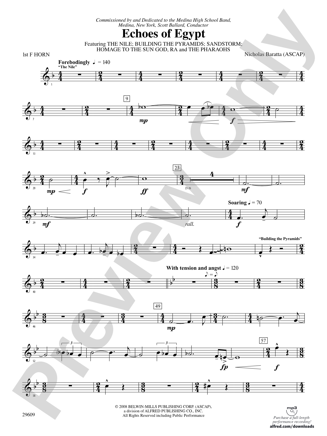 Echoes of Egypt: 1st F Horn