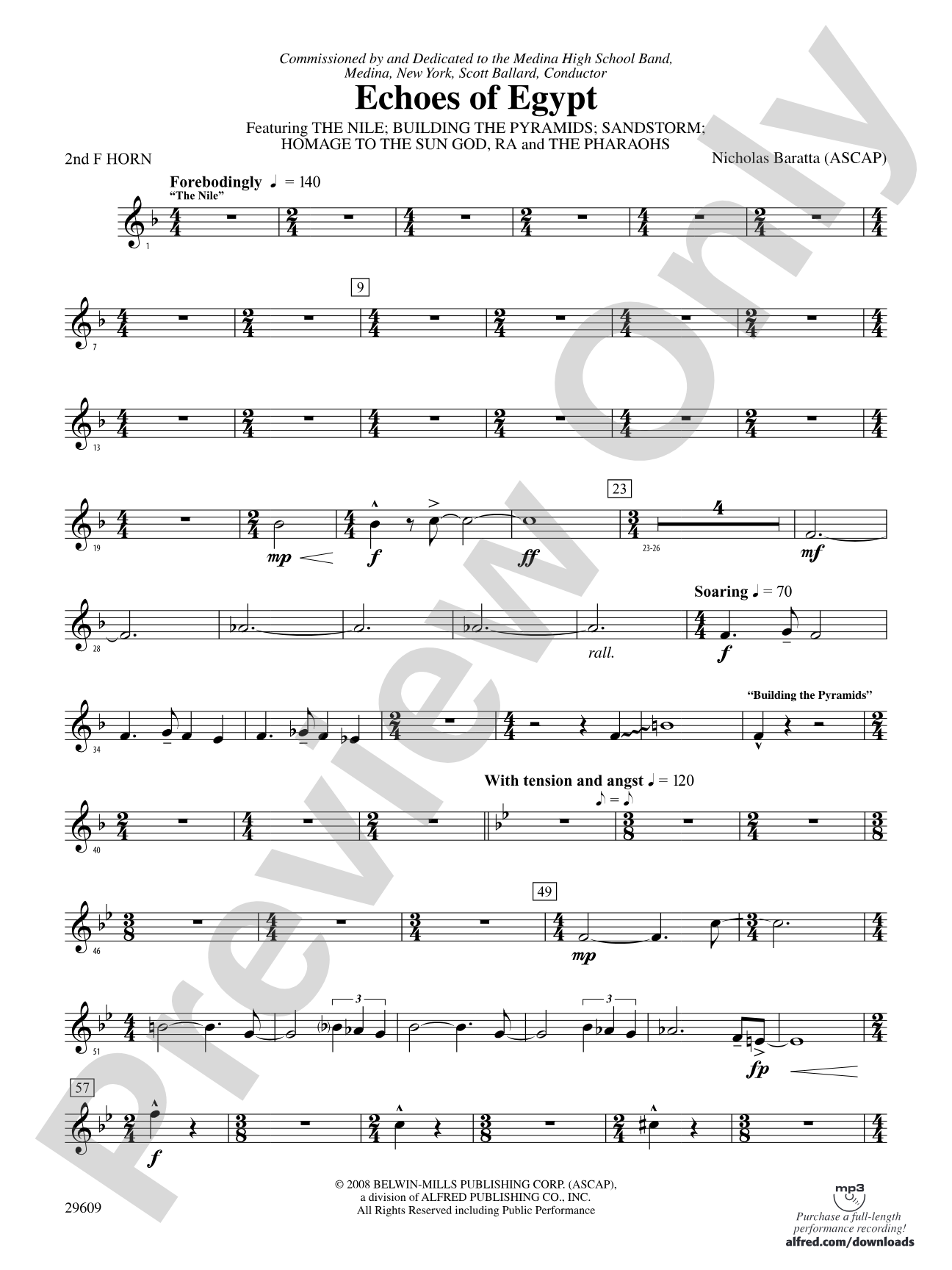 Echoes of Egypt: 2nd F Horn