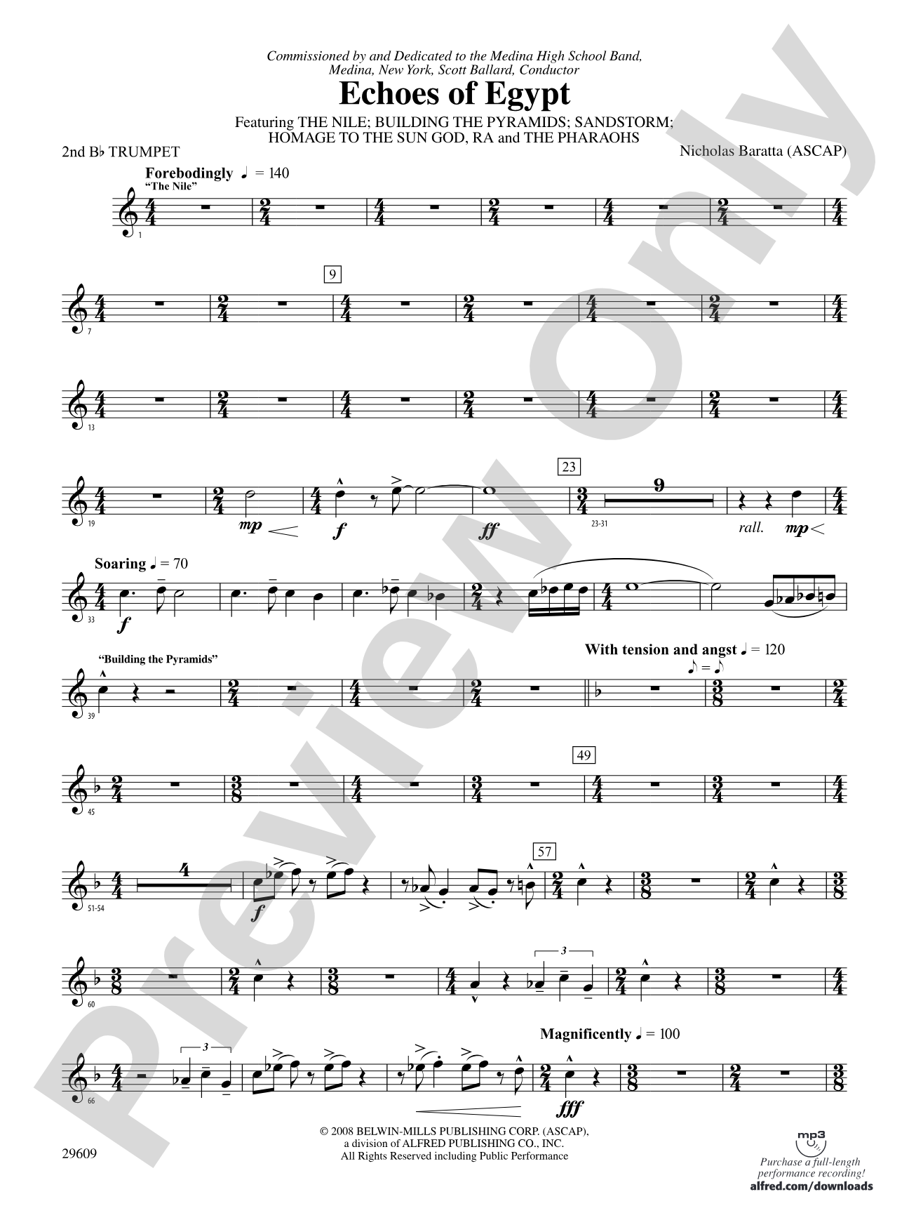Echoes of Egypt: 2nd B-flat Trumpet
